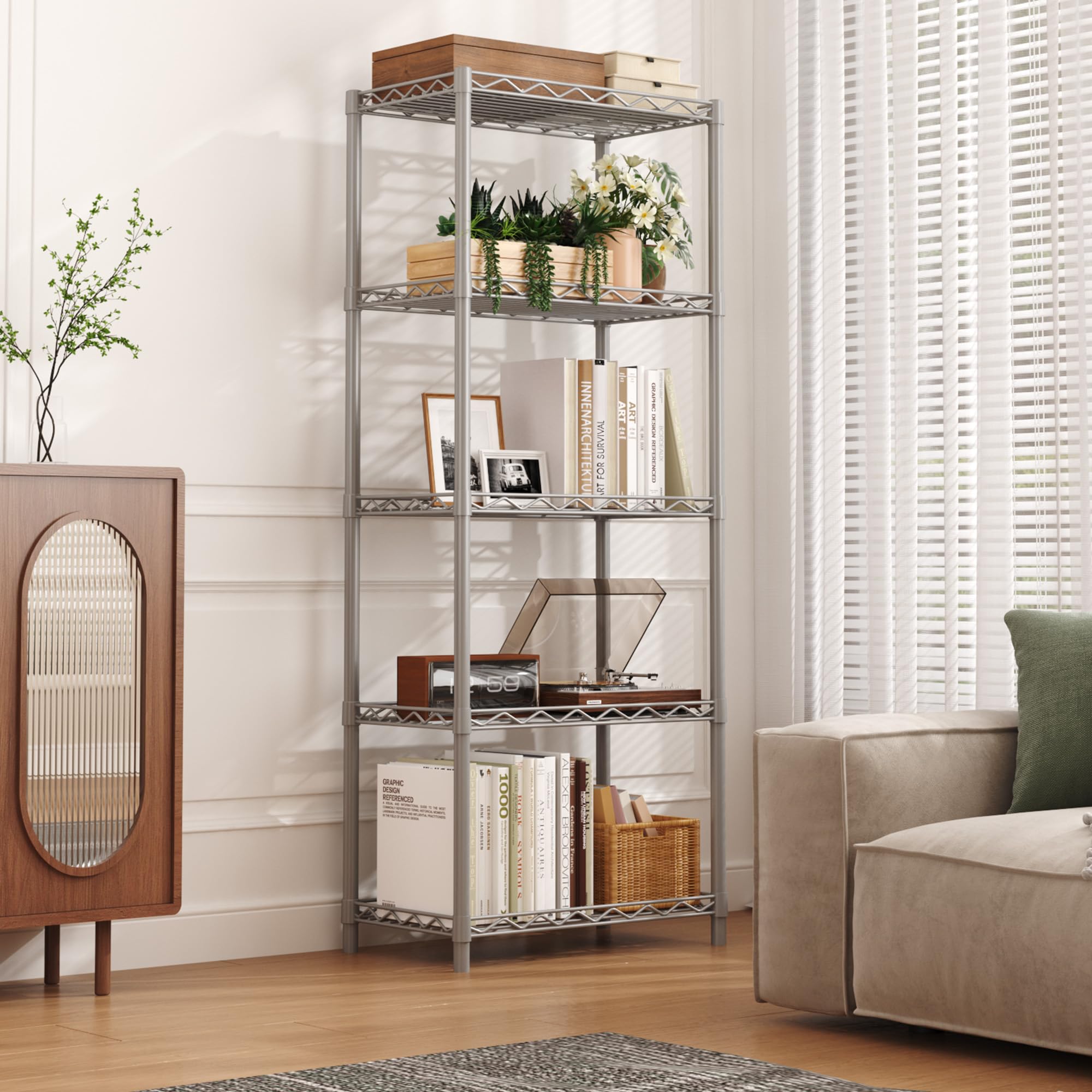 HOMEFORT 5-Tier Wire Shelving Unit - 21