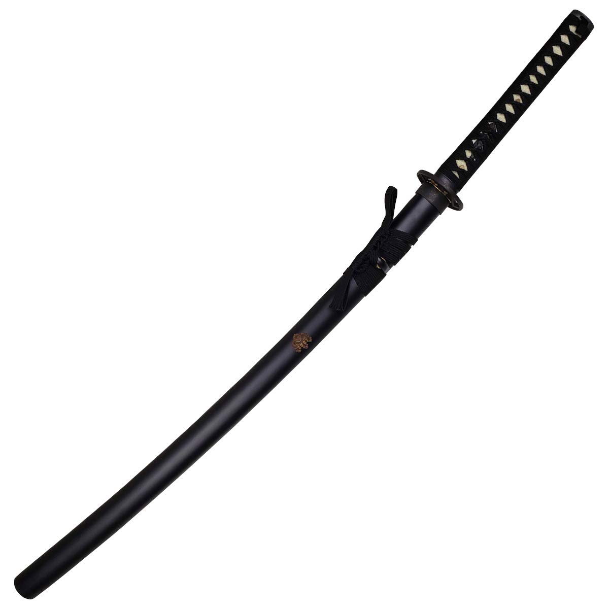 Handmade Samurai Sword Katana - 1045 Carbon Steel Full Tang Blade, Fully Disassemblable - Perfect for Collectors, Unique Gifts & Martial Arts Practice - Premium Straw Mat Cutting Training Tool (Model 127-Black) | Japanese Sword Display, Cosplay Prop, Home Decor & Bushido Enthusiasts