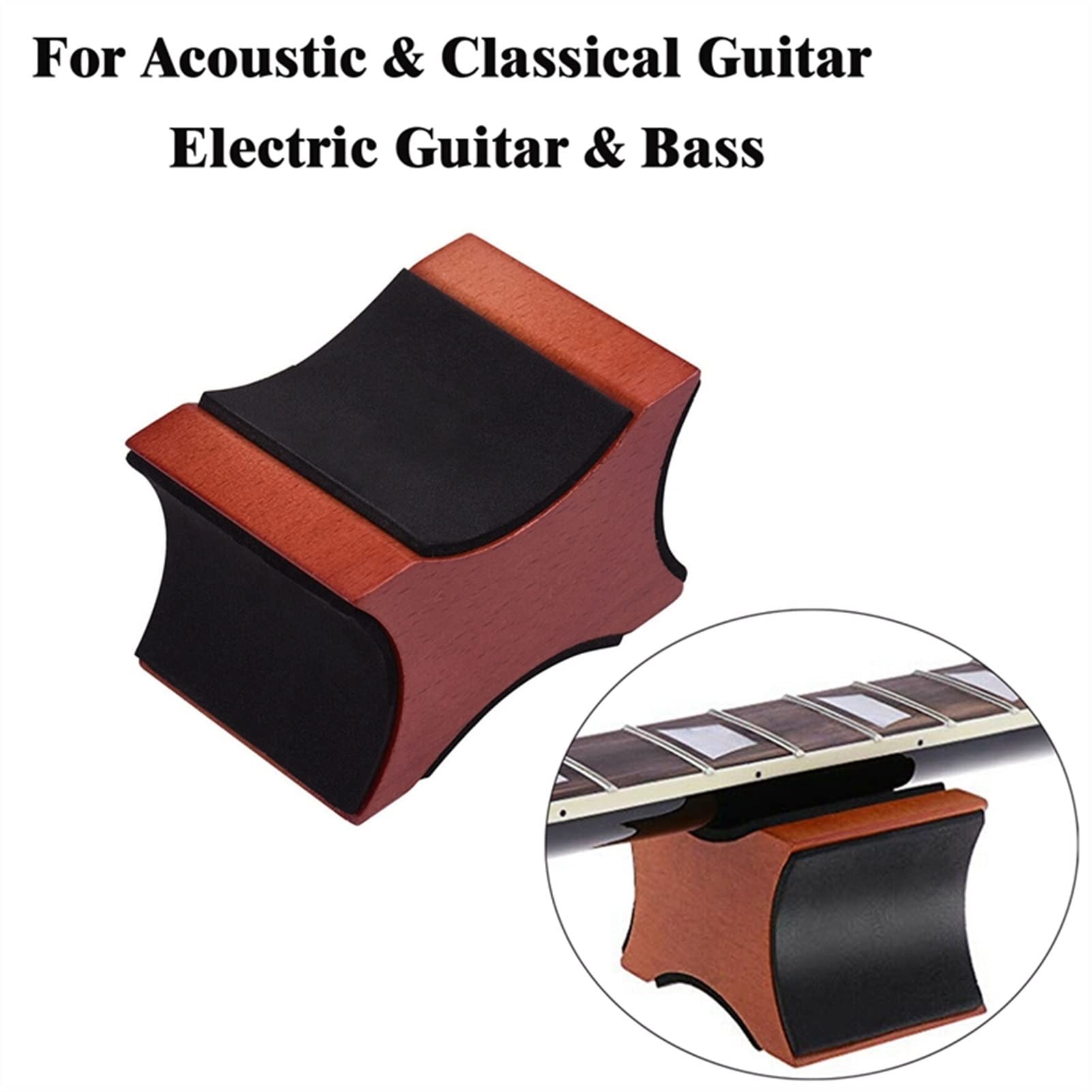 Professional Metal Fingerboard Fret Press Caul with 3Pcs 7.25/9.5/12 Radian Fret Inserts - Premium Guitar Luthier Tool for Precision Fretwork | Perfect for Guitar Repair, Setup & Custom Builds