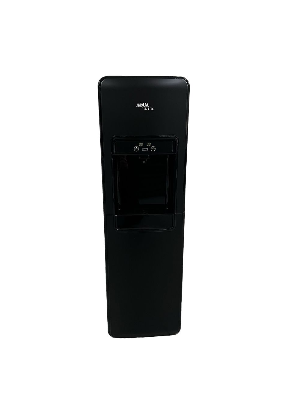 Aqualux Bottom Load Water Dispenser - 3/5 Gallon Full Black for Home & Office | Cold & Hot Water On Demand | Space Saving Design