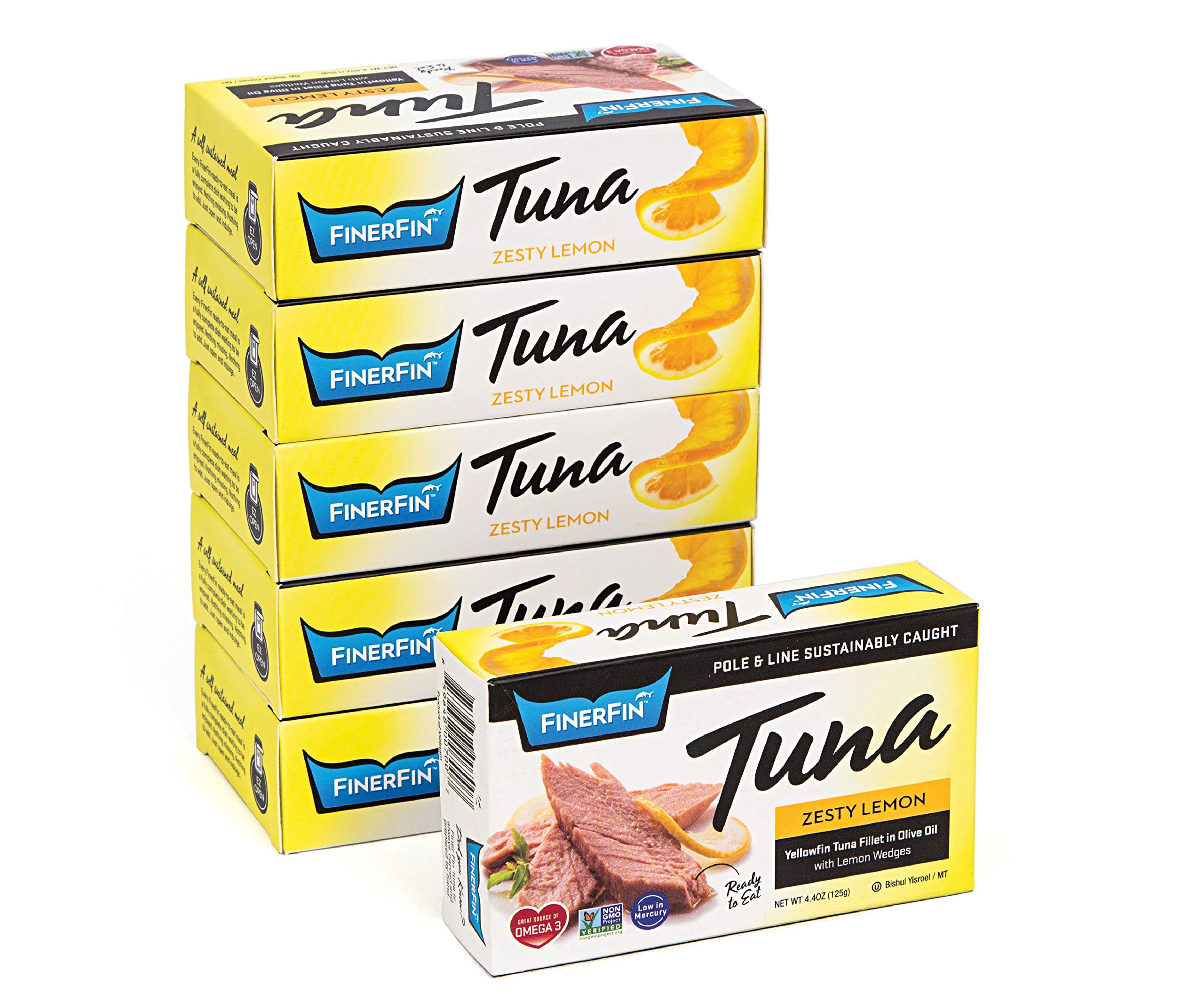 Premium Wild-Caught Yellowfin Tuna Salad in Organic EVOO | Zesty Lemon Flavor | Gourmet Ready-to-Eat Canned Tuna Fillets | 4.4oz Can - 6 Pack | Perfect for Salads, Sandwiches & Keto Meals