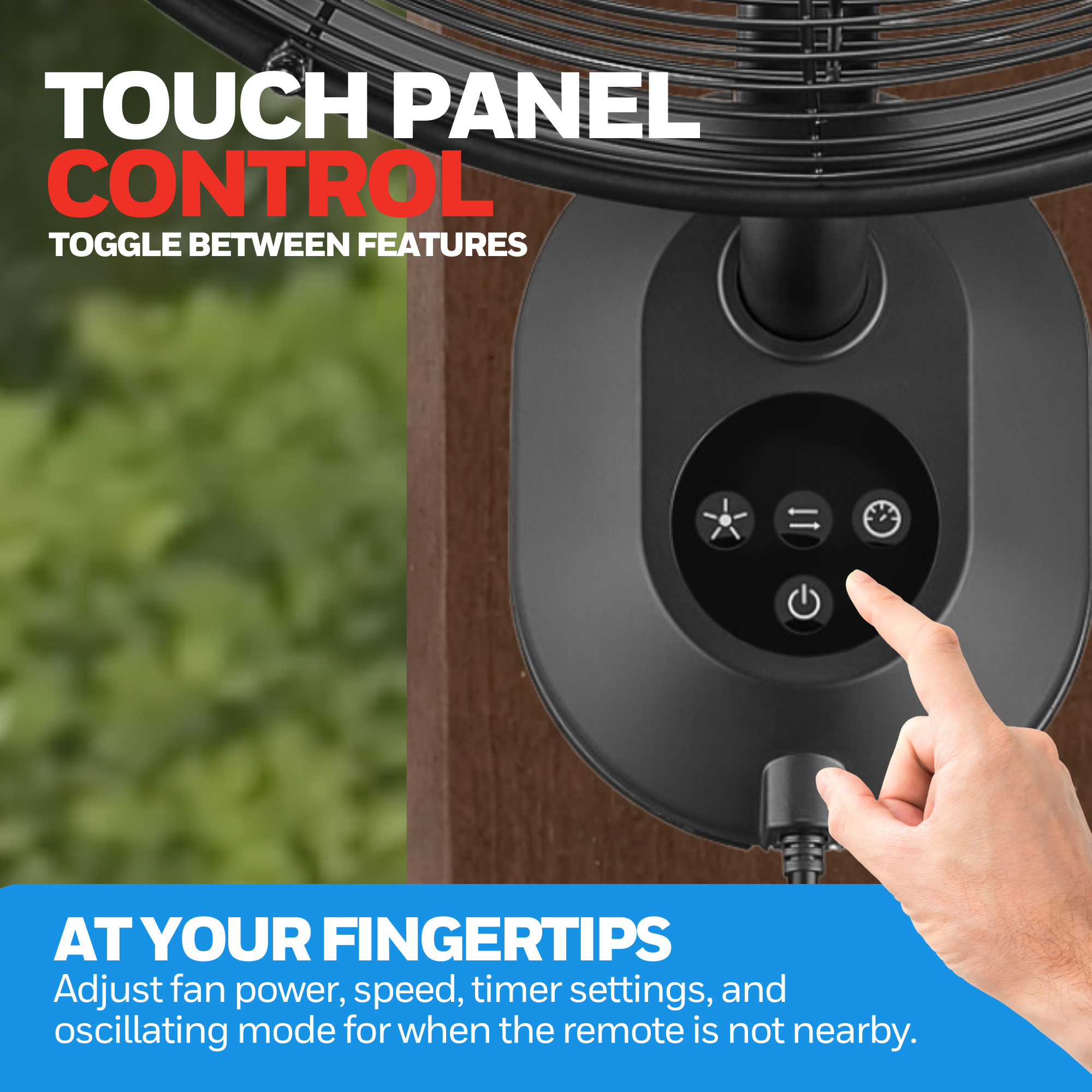 Honeywell Indoor Outdoor Wall Mount Fan with Remote Control - Quiet Cooling for Bedroom, Living Room, Patio & Office