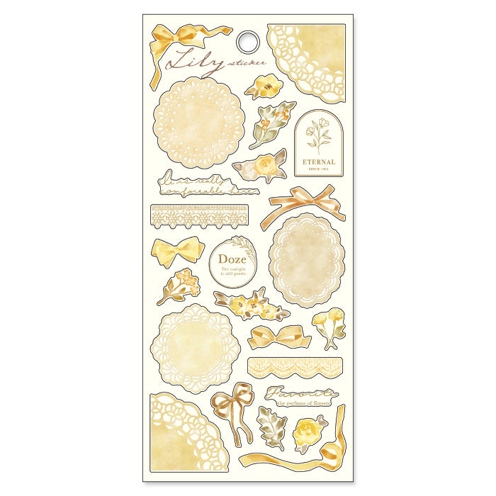 Chrome Yellow Lily Sticker - Waterproof Vinyl Decal for Laptops, Cars & DIY Crafts - Mind Wave Collection - Perfect for Home Decor, Scrapbooking & Gift Giving