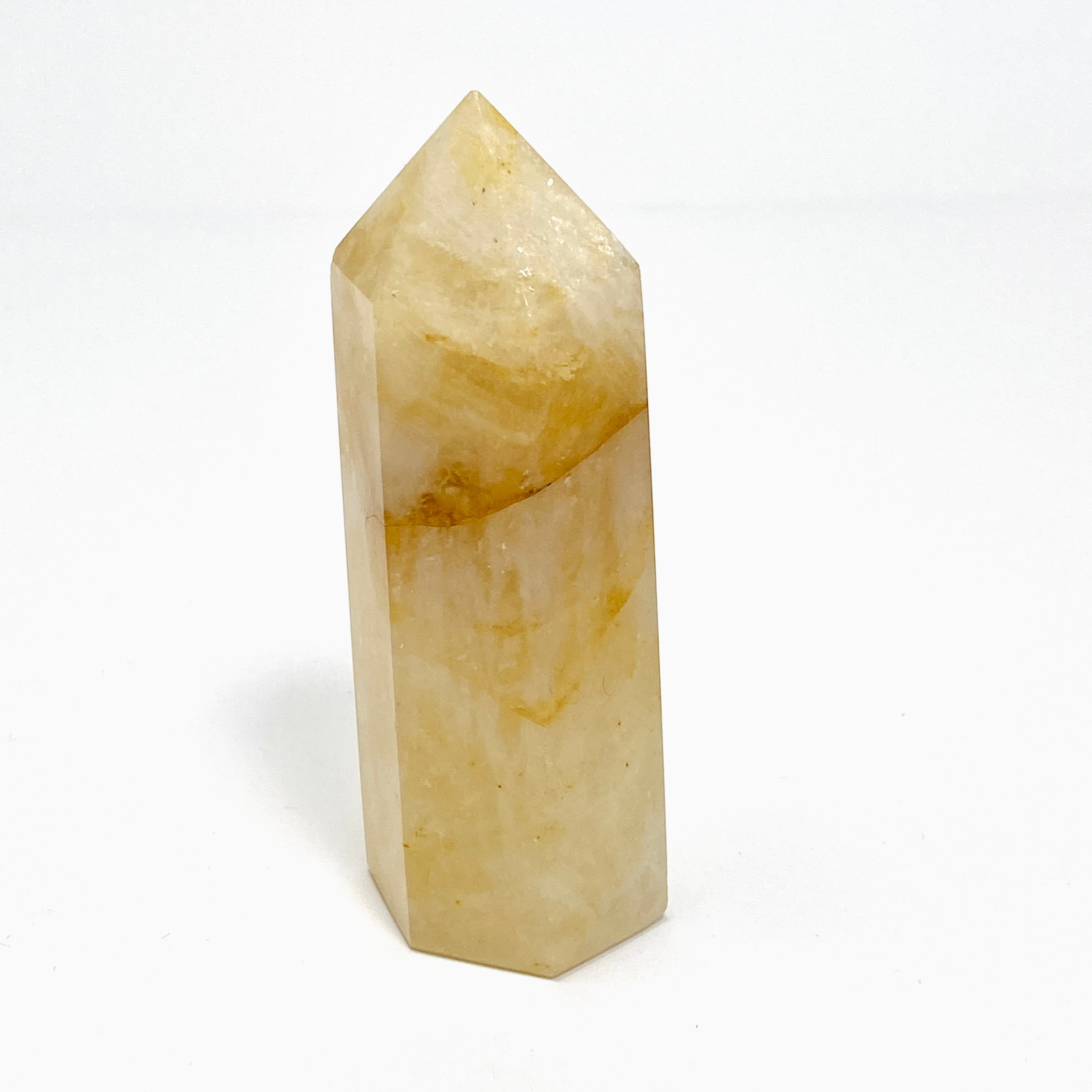 Golden Healer Quartz Generator - Natural Healing Crystal for Energy Cleansing & Chakra Balancing | Perfect for Meditation, Reiki & Spiritual Healing