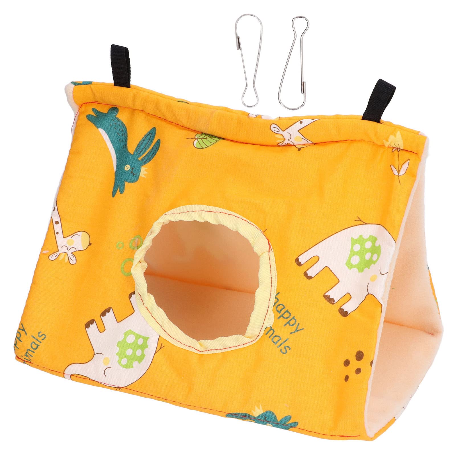 Ladieshow Foldable Flannel Bird Hammock - Soft & Comfortable Triangular Hanging Bed with Hooks for Parrots, Canaries, Hamsters & Squirrels - Perfect for Cage Accessories & Small Pet Resting
