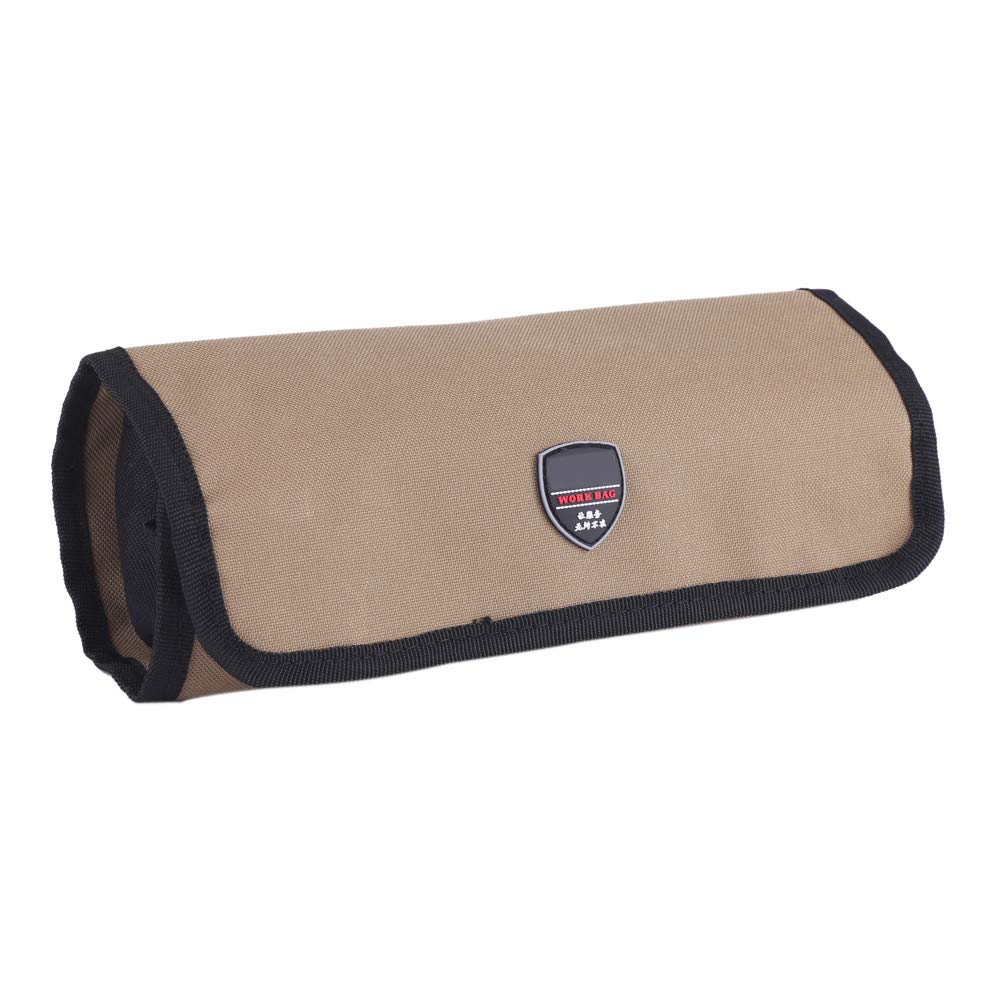 Fdit Canvas Electrician Tool Roll Up Storage Bag 36x25cm - Durable Organizer for Electricians, DIY & Home Repair Tools | Perfect for Job Sites, Workshops & Home Garages