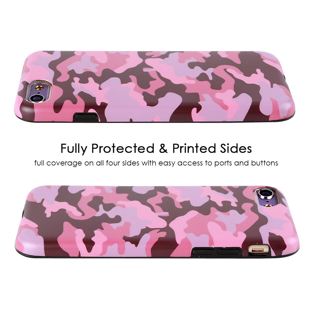 Dusty Rose Camo iPhone Case - Trendy Protective Cover for iPhone 12/13/14 Pro Max - Perfect for Outdoor Adventures, Travel & Daily Use