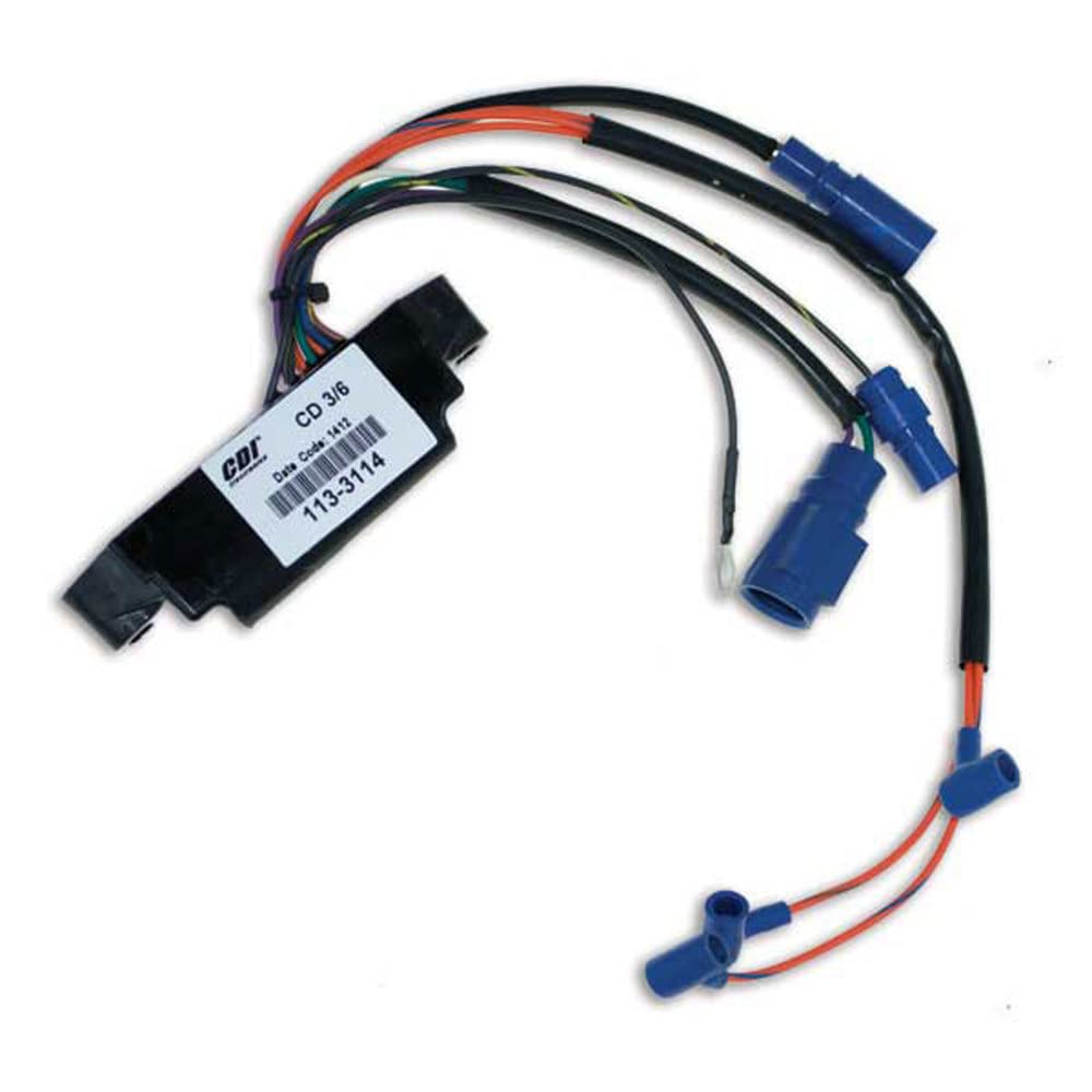 CDI Electronics 113-3114 Johnson/Evinrude Power Pack - 6 Cylinder Outboard Motor Ignition Coil (1986-1988) | Compatible with 6-Cylinder Johnson/Evinrude Boat Engines | Perfect for Marine Engine Repair & Maintenance