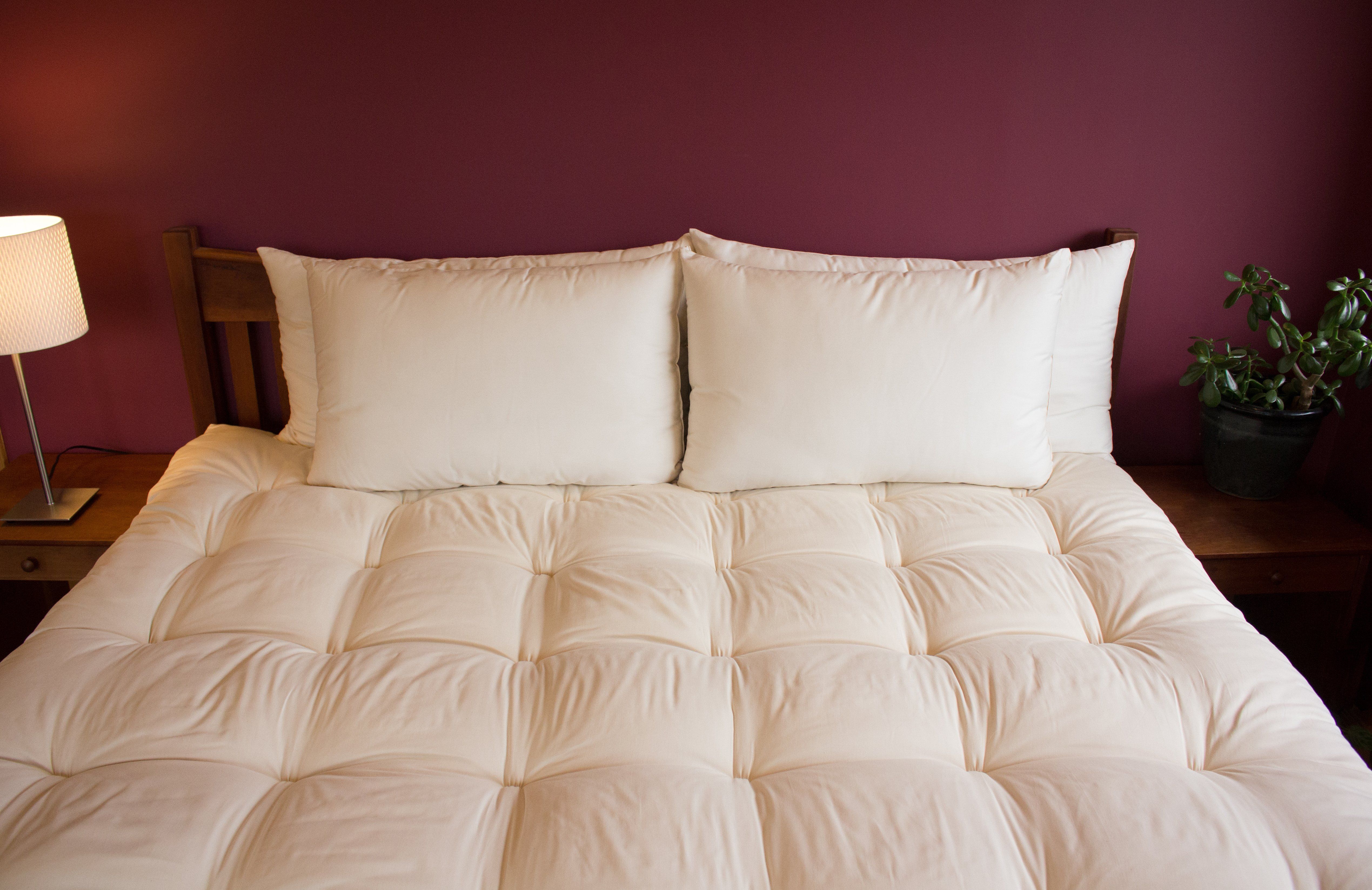 Organic Wool Bed Pillows - Certified Natural & Hypoallergenic for Allergy Relief - Perfect for Side Sleepers & Eco-Friendly Bedrooms