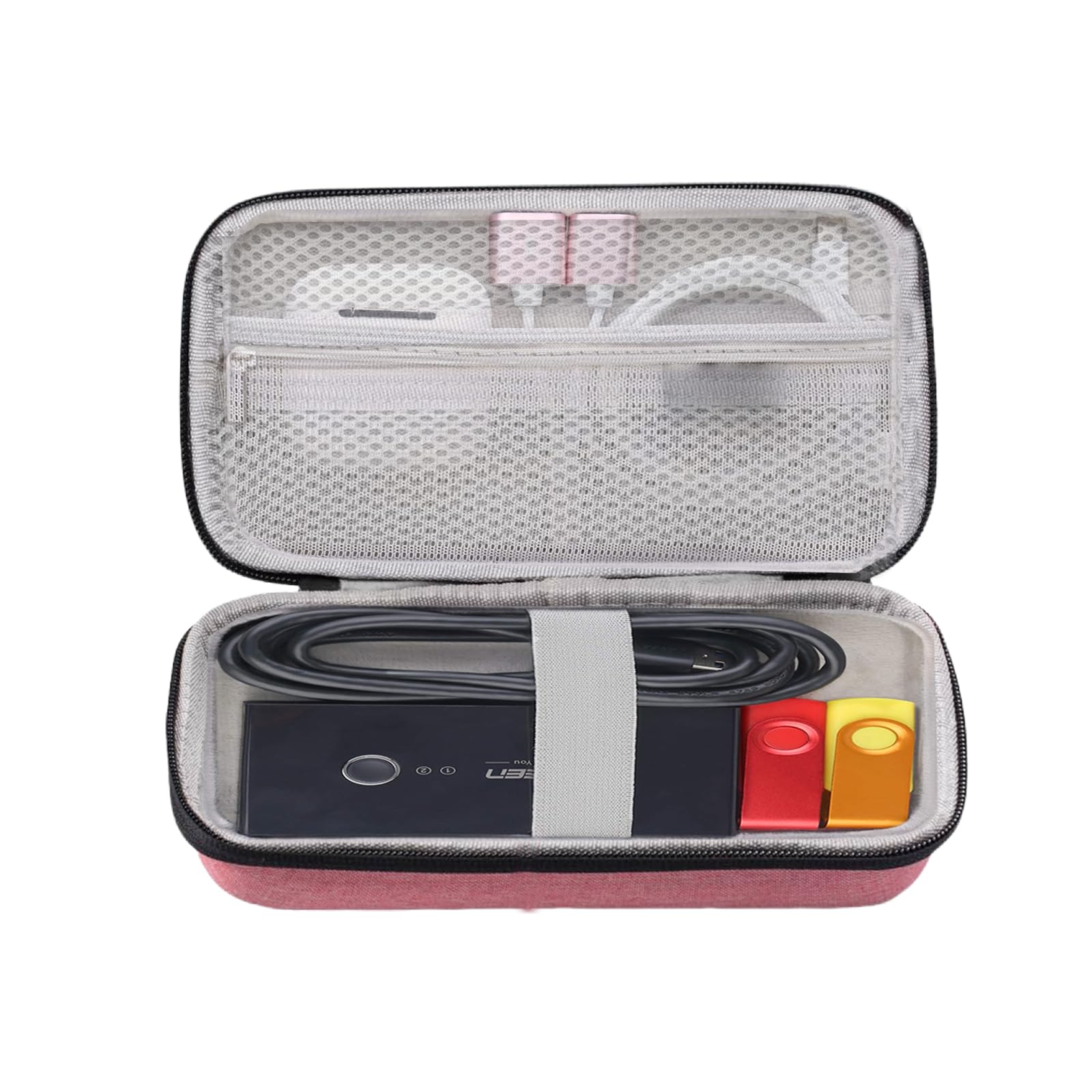 Portable Travel Nebulizer Case - Handheld Asthma Inhaler Organizer for Kids & Adults - Medical Supplies & Electronic Accessories Storage (Black) - Perfect for Home, Travel & Emergency Use