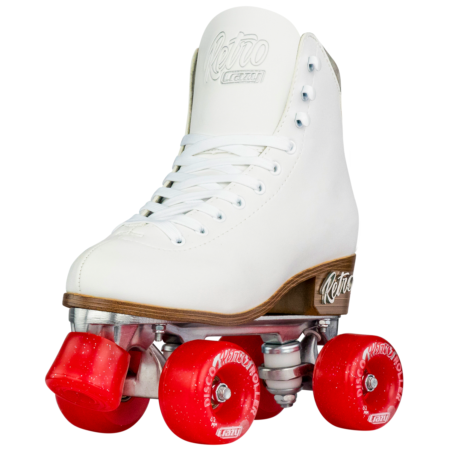 Retro Roller Skates for Women & Men - Classic White Quad Roller Skates for Outdoor & Indoor Skating - Perfect for Roller Rinks, Parks & Retro Parties