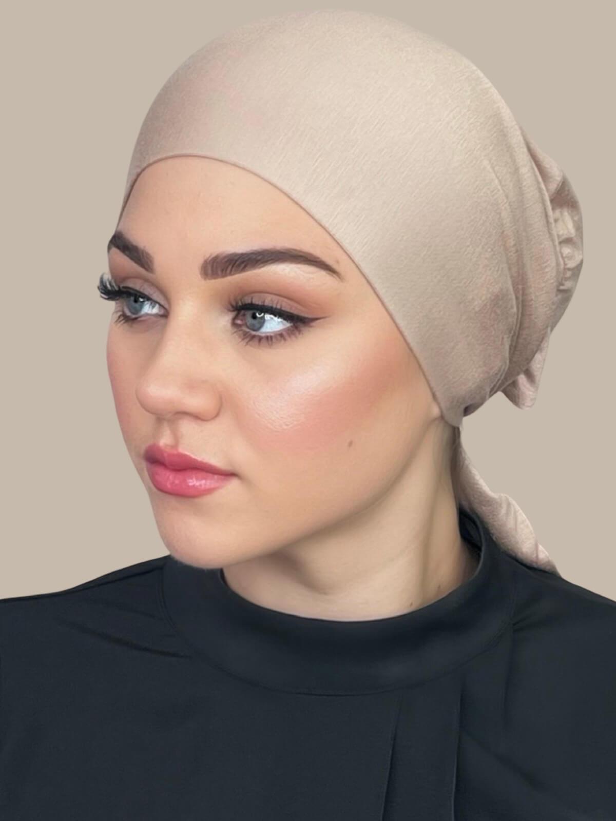 Tie Back Underscarf in Warm Taupe - Modest Head Covering for Women - Perfect for Hijab, Prayer, and Everyday Wear