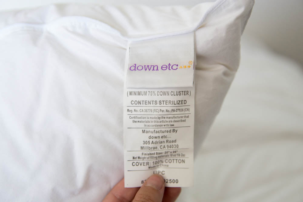 Premium Luxury Goose Down Pillow for Neck Support - Medium Firmness - Hypoallergenic & Breathable for Side, Back, and Stomach Sleepers - Perfect for Bedroom, Hotel, and Travel Use