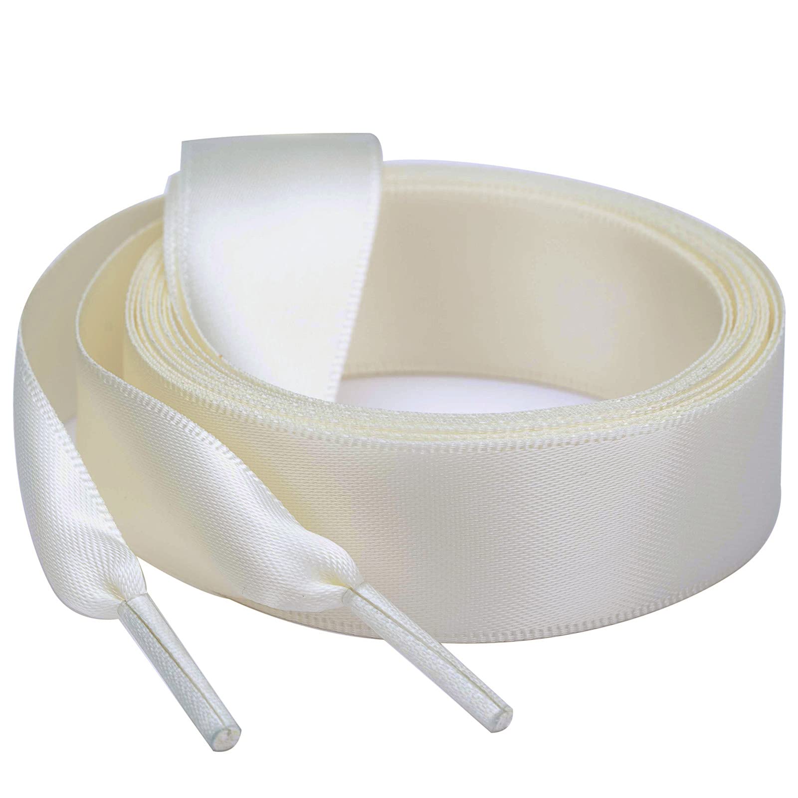 Booyckiy 3/4 Inch Wide Satin Ribbon Shoelaces - Flat Colorful Shoe Laces for Women & Girls - Perfect for Sneakers, Dress Shoes & Fashion Accessories