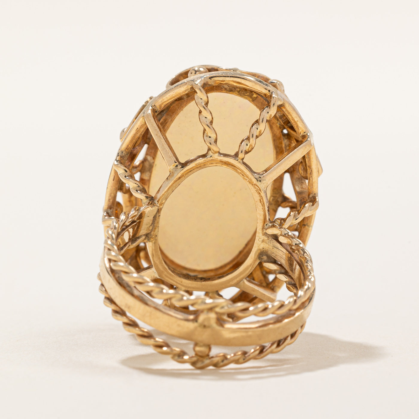 Opal Cocktail Ring - 4.65 Carat Genuine Opal Statement Ring - Size 7 - Perfect for Evening Parties, Weddings & Special Occasions