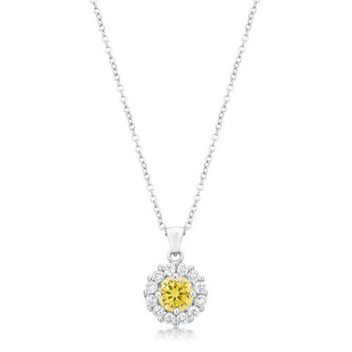 Bella Yellow Gold Bridal Pendant Necklace - Elegant Wedding Jewelry Gift for Bride, Engagement, Anniversary & Special Occasions