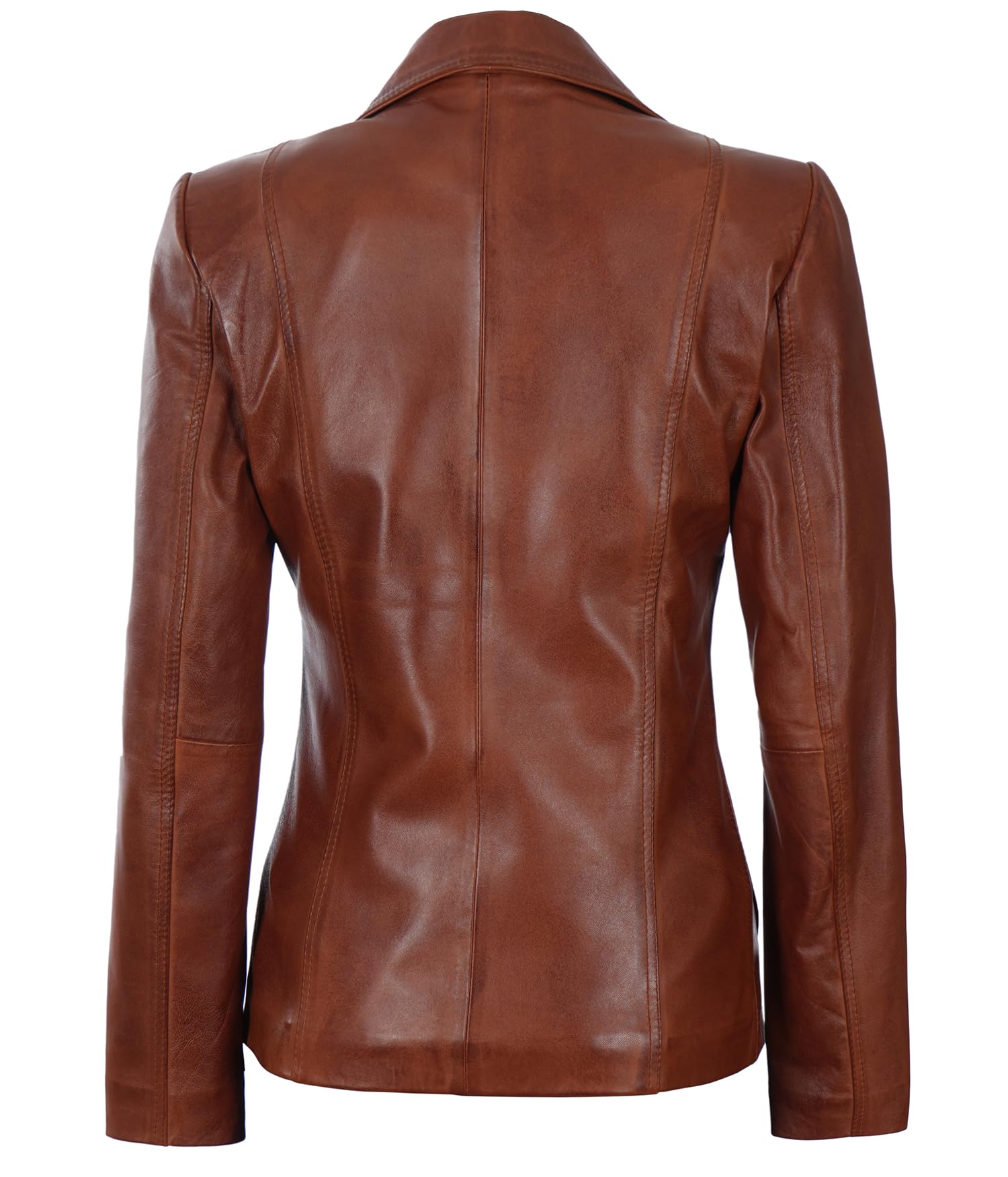 Blingsoul Women's Leather Blazer Jacket - Stylish Faux Leather Car Coat for Women | Perfect for Office, Business Meetings & Night Out