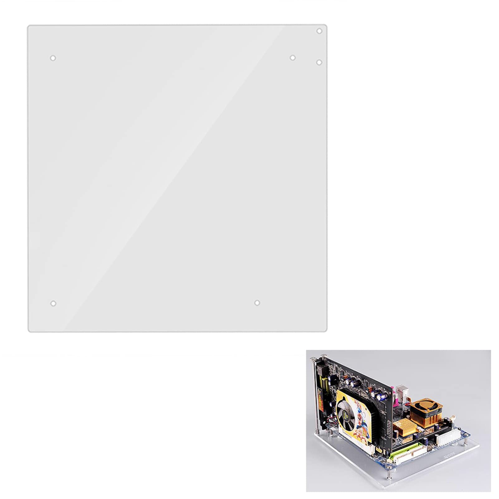 Agatige Transparent Acrylic Motherboard Open Frame - DIY Computer Case Stand for Testing, Overclocking & Gaming PC Builds | Perfect for Bench Testing, Hardware Modding & Custom PC Setups