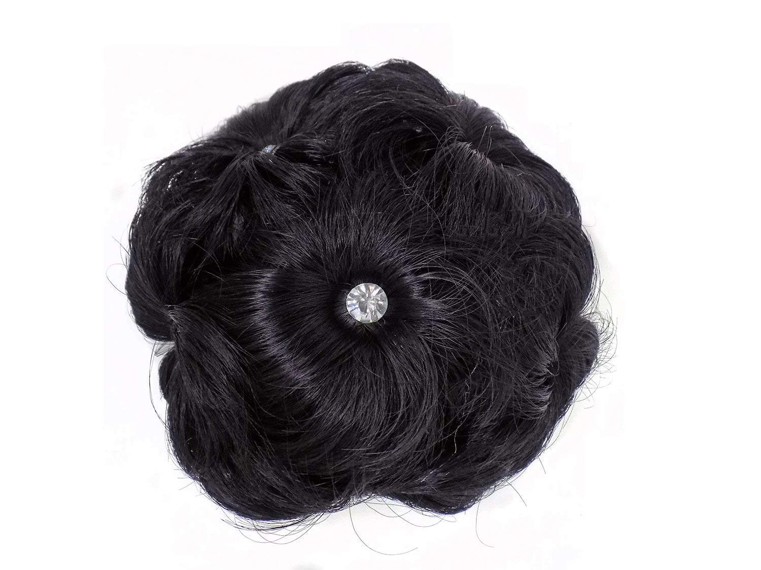 SIYAA Hair Extension Juda Maker for Girls & Women - Natural Black Artificial Juda Bun for a Realistic Look | Perfect for Parties, Weddings & Everyday Styling