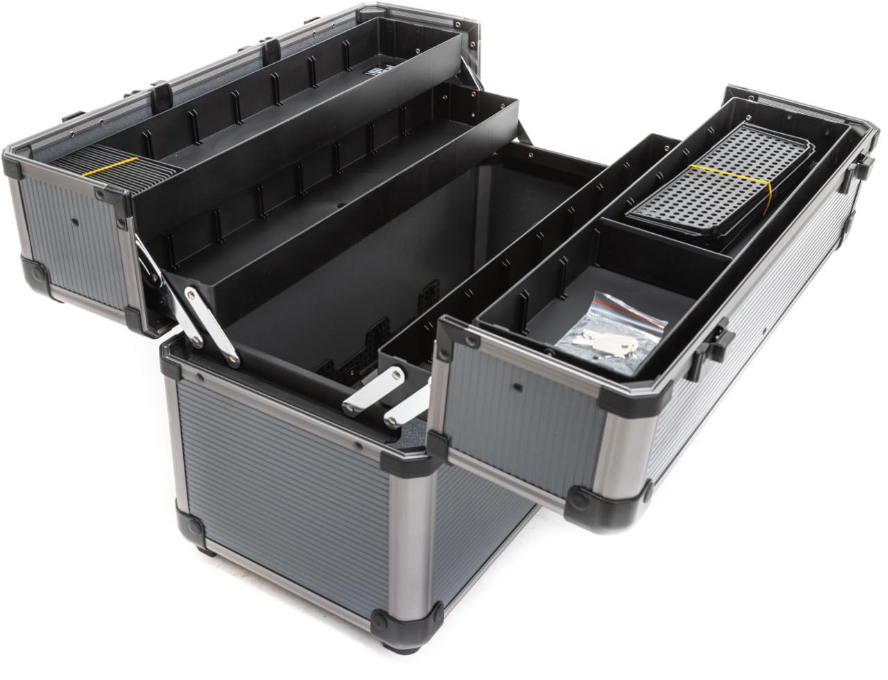 TrendLine Aluminum Tool Box - Lightweight & Durable Empty Tool Case for DIY, Home Repair, and Professional Use - Perfect for Organizing Tools On-the-Go