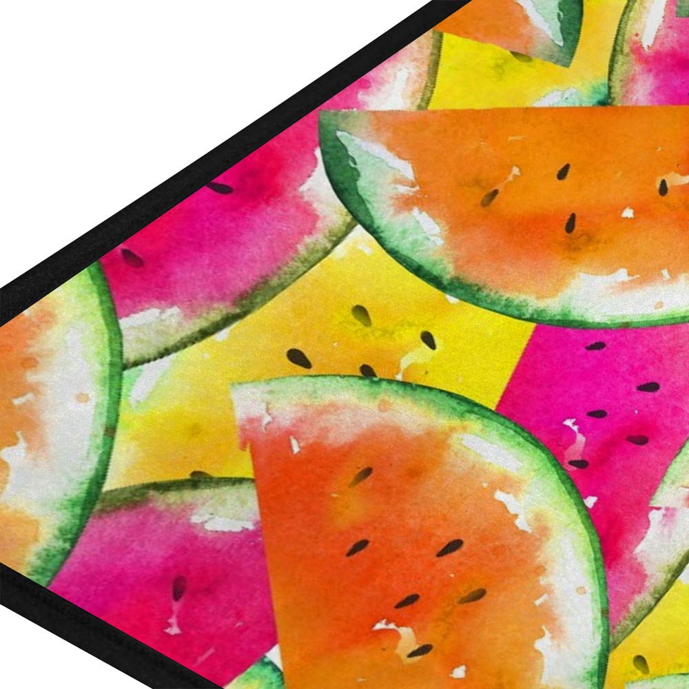 Non-Slip Watermelon Slice Memory Foam Kitchen Rug & Bathroom Mat - Extra Thick Soft Plush Floor Mat 39x20 Inch - Machine Washable for Home, Dorm, Laundry Room Decor