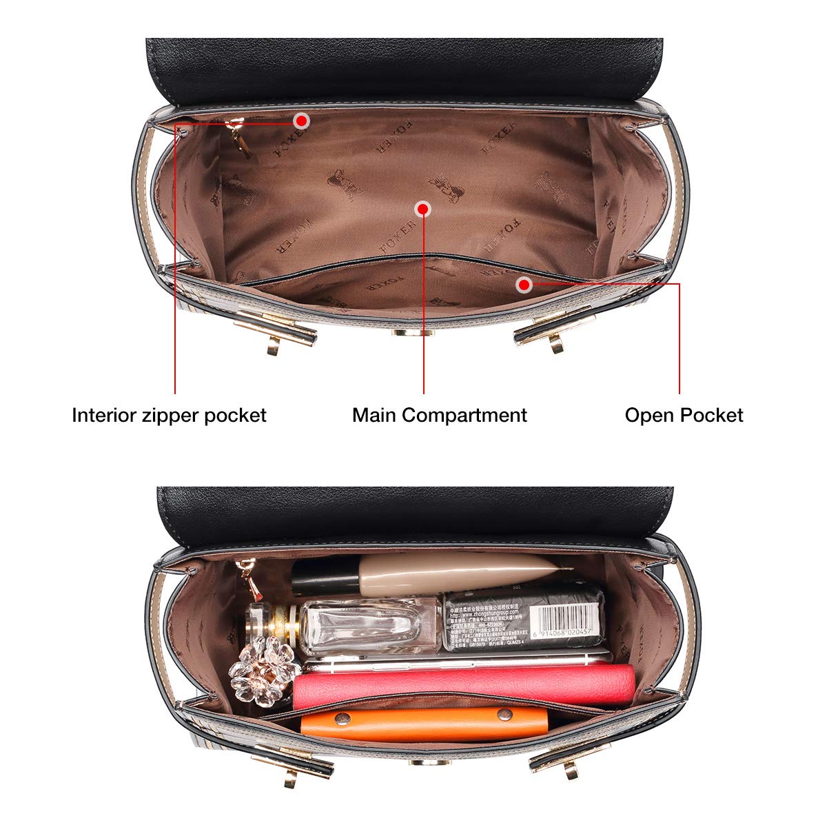 Genuine Leather Crossbody Bags for Women - Stylish Top Handle Shoulder Bag with Adjustable Strap - Perfect for Work, Travel & Everyday Use
