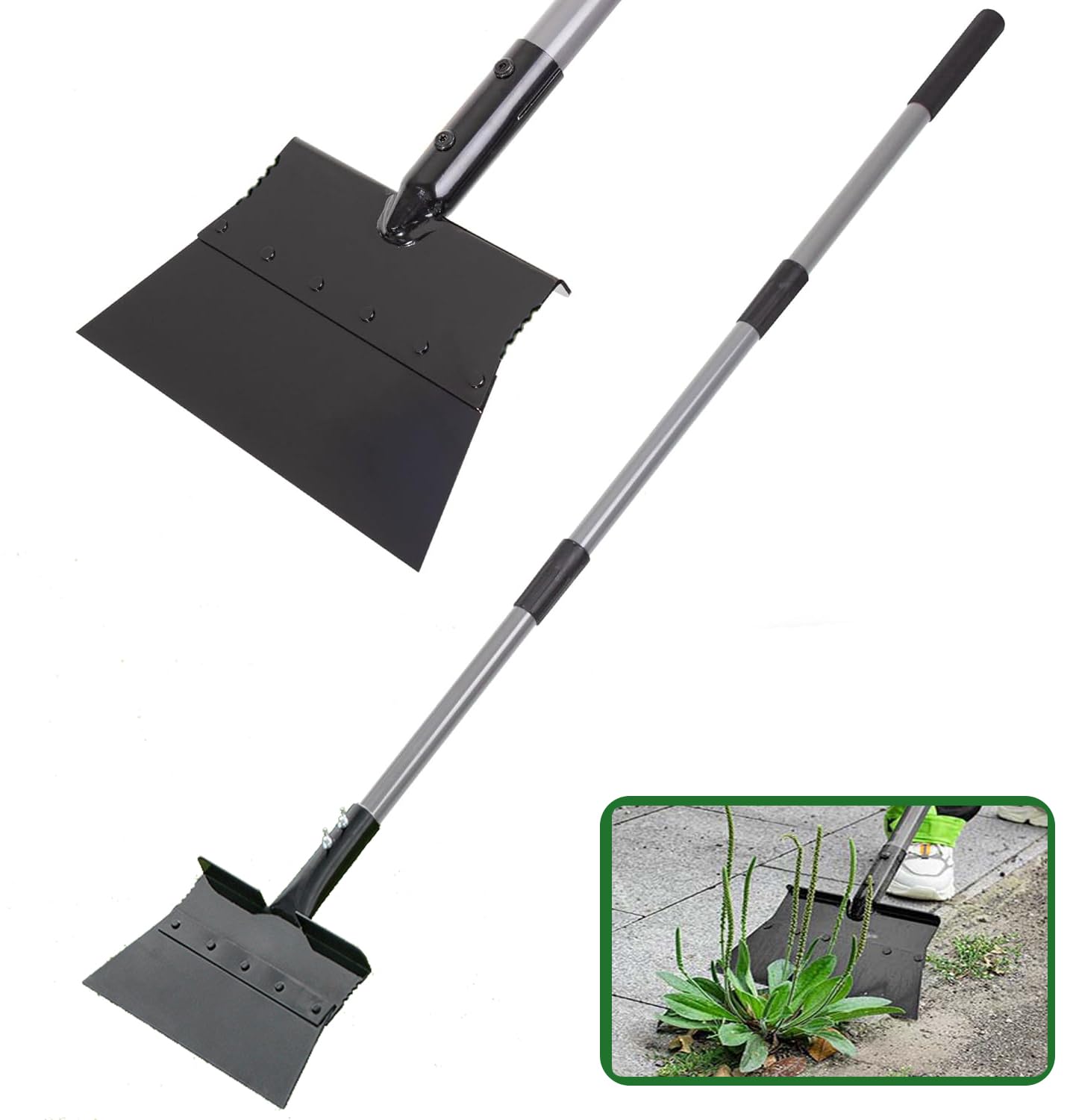 IRISFLY Heavy Duty Long Handle Garden Scraper Shovel - Multi-Purpose Cleaning Tool for Landscaping, Farm Weeding & Outdoor Camping | Durable Gardening Tool for Yard Work, Soil Removal & Camping Maintenance