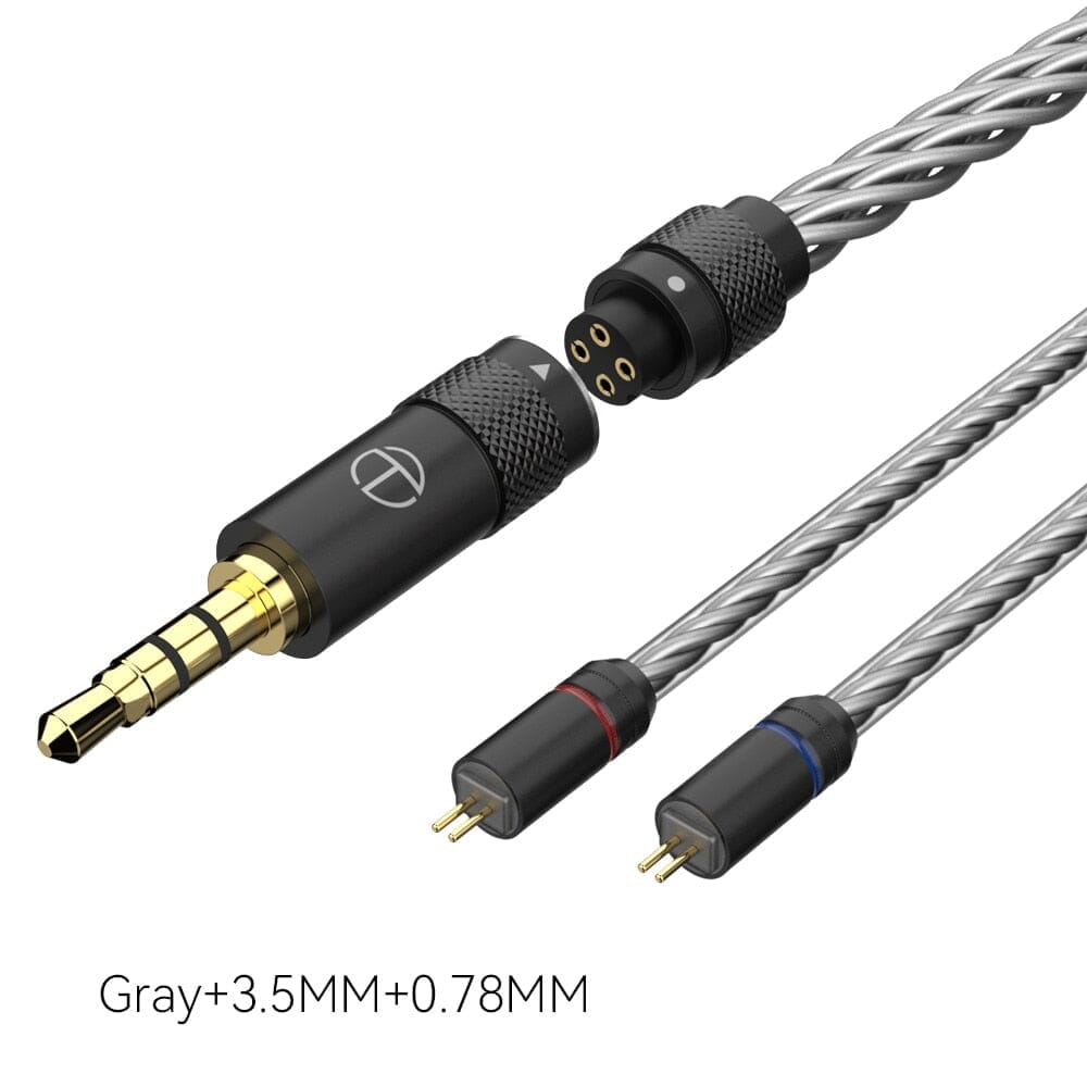 TRN T2 Pro 16 Core HiFi In-Ear Earphones with Silver Plated Cable (0.75mm/0.78mm MMCX/2Pin Connector) - 2.5mm/3.5mm/4.4mm Audio Jack Options for Audiophiles, Music Lovers & Gaming Enthusiasts