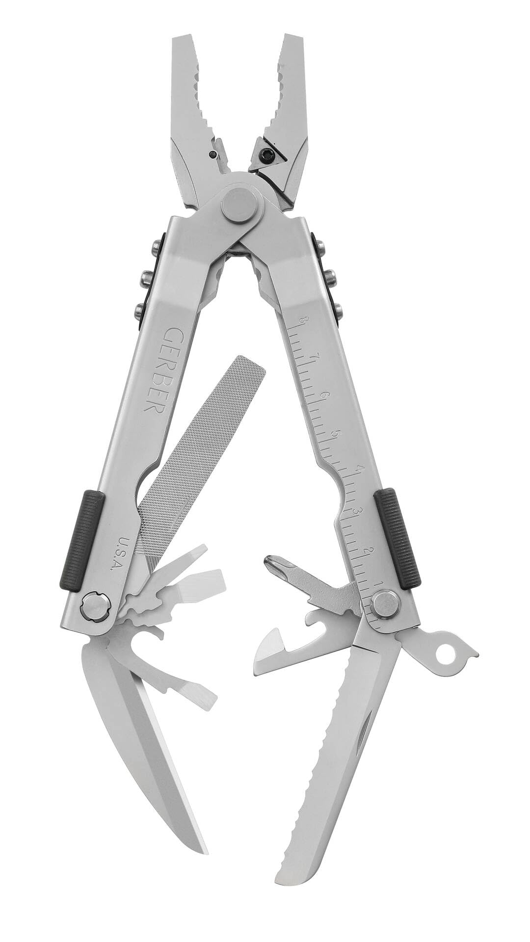 Gerber Gear Multi-Plier 600 Blunt Nose Multitool - 14-in-1 Stainless Steel Survival Tool with Knife, Pliers & Nylon Sheath - Perfect for Camping, Hiking, Emergency & Everyday Carry (EDC)