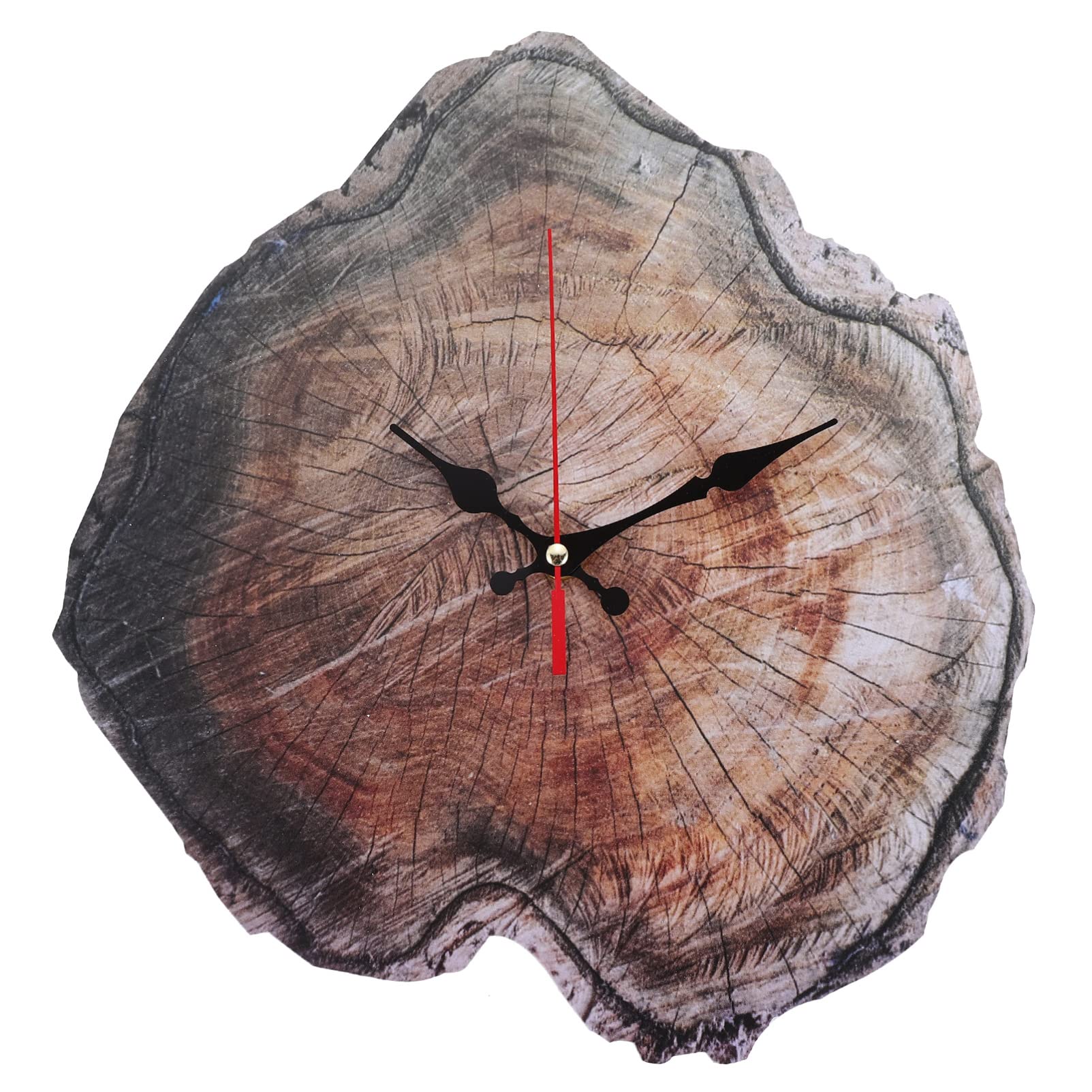 Vintage Wooden Wall Clock - Silent Non-Ticking Decorative Hanging Clock for Kitchen, Living Room & Office | FOMIYES Annual Ring Design Home Decor
