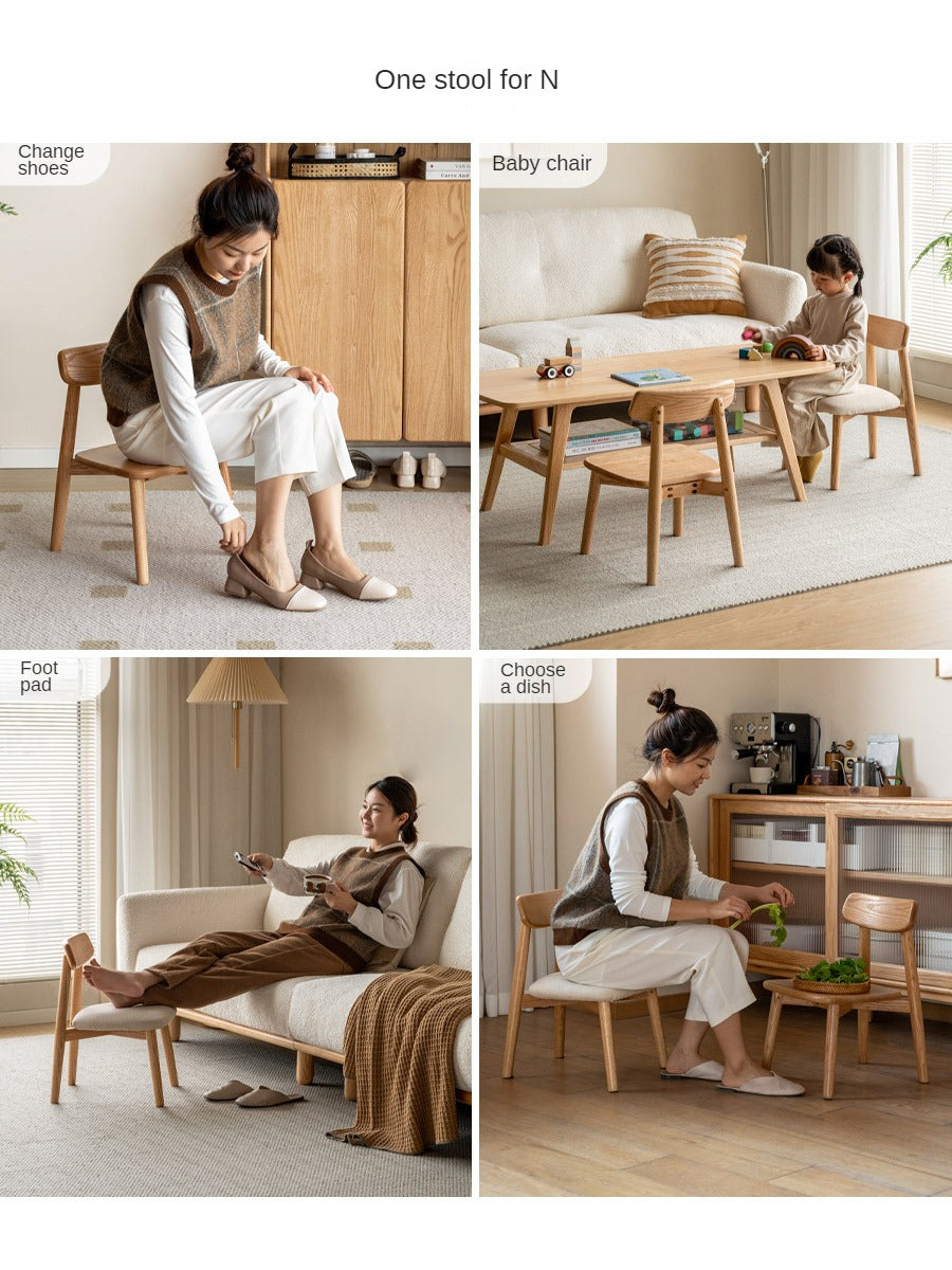 Solid Oak Wood Small Chair for Kids & Toddlers - Sturdy & Safe Baby Chair for Dining, Reading, and Playroom Use