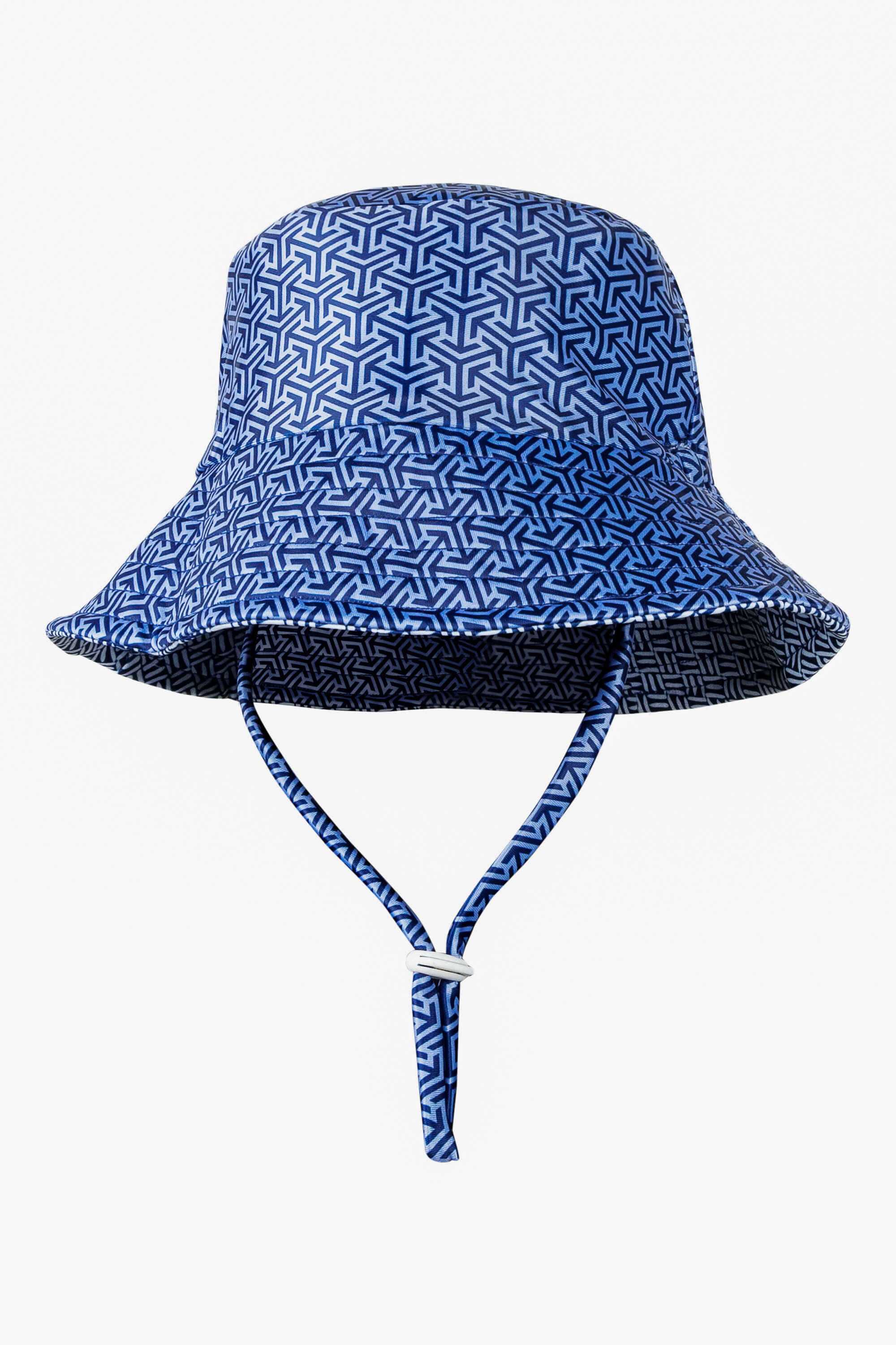 Turtle Island Kids Reversible Swim Hat - Tile & Flip Flop Design for Beach, Pool & Water Play | UV Protection Swim Cap for Boys & Girls