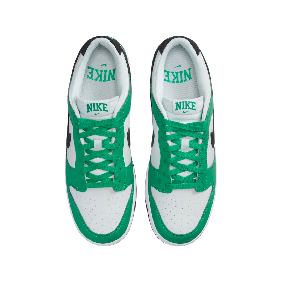 Nike Dunk Low Men's Shoes - White, Green & Black | Basketball Sneakers for Casual Wear & Street Style