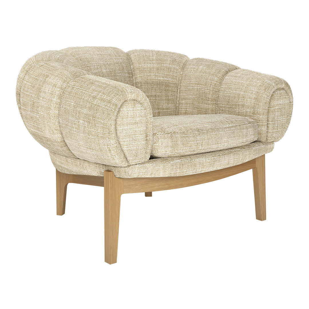 Comfortable Croissant Lounge Chair for Living Room - Modern Accent Chair with Soft Cushion for Relaxing, Reading & Napping