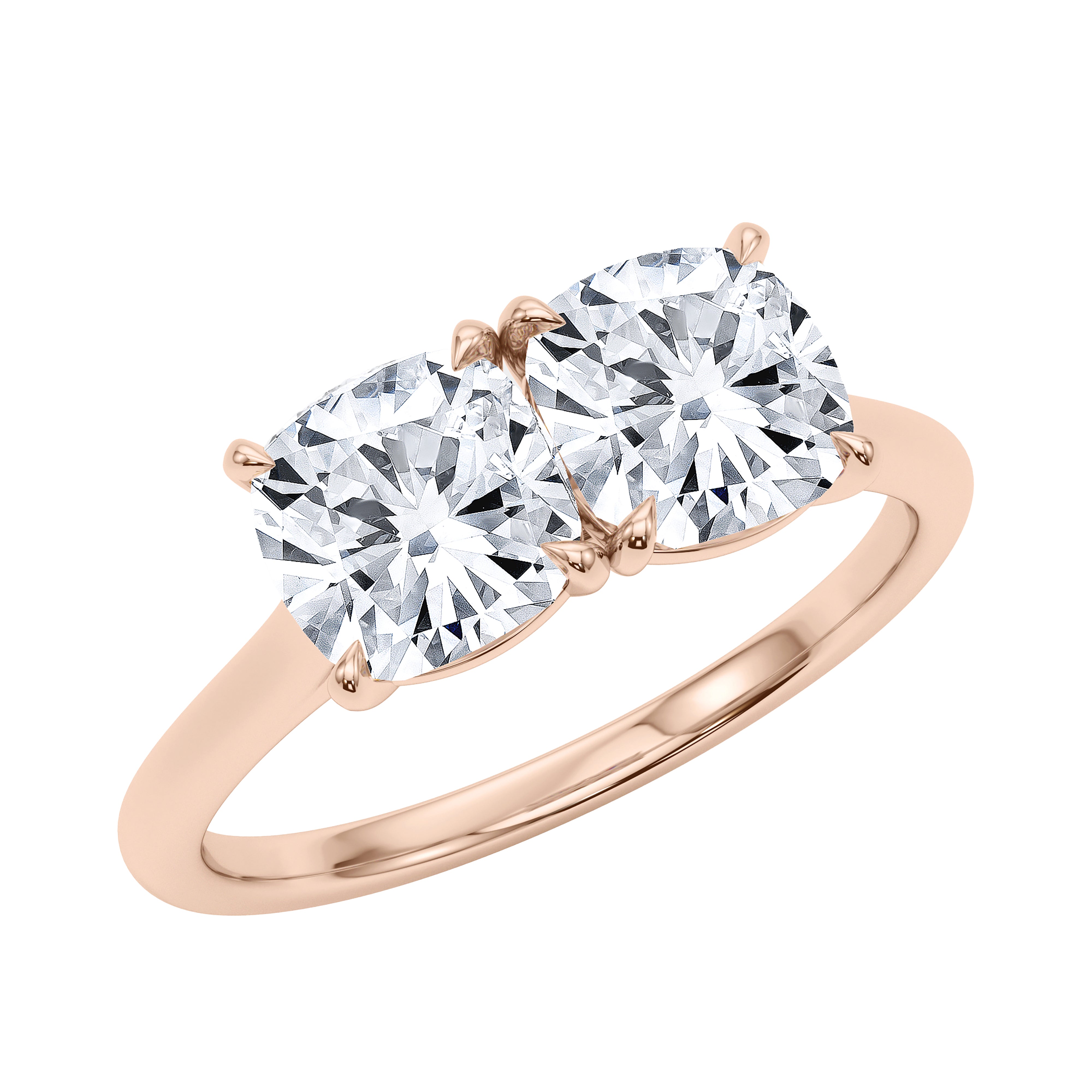 Elegant Cushion Cut Twin Diamond Ring for Women - Perfect for Engagement, Wedding, Anniversary & Special Occasions