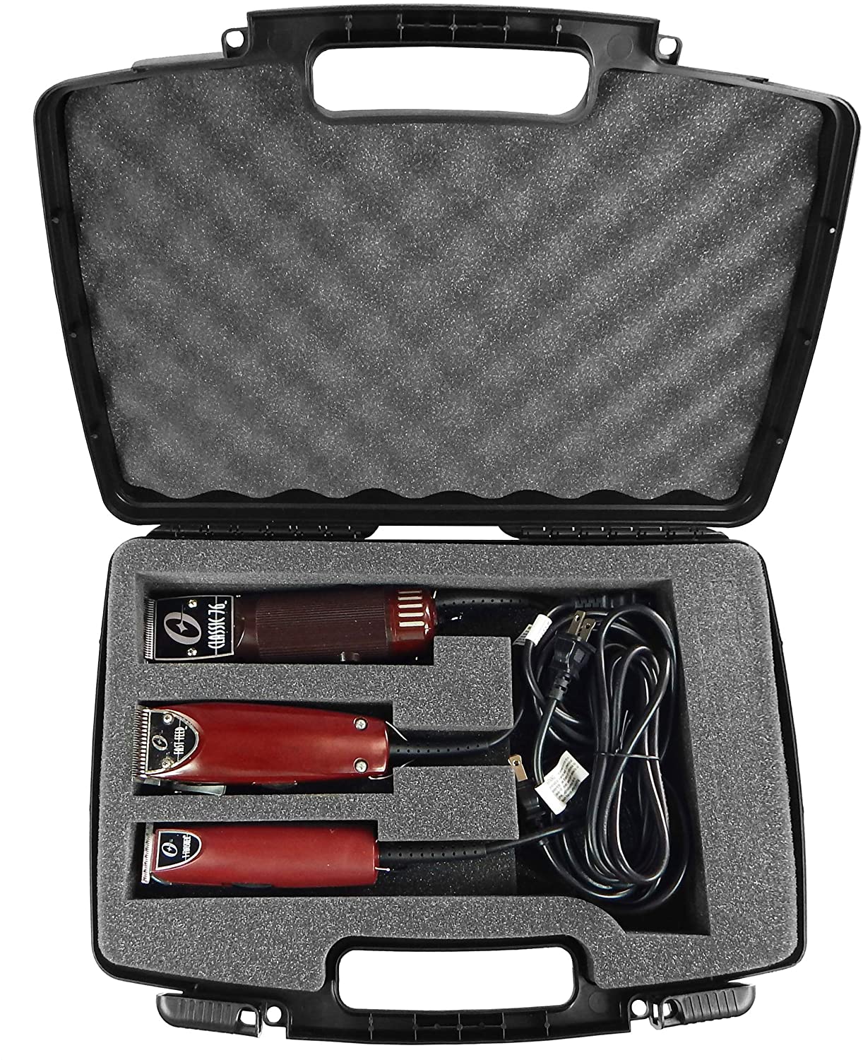 CASEMATIX Professional Barber Case for Clippers & Trimmers - Compatible with Oster Classic 76, Wahl, Andis & More - Perfect Organizer for Stylists & Salon Accessories - Ideal for Travel, Home & Professional Use