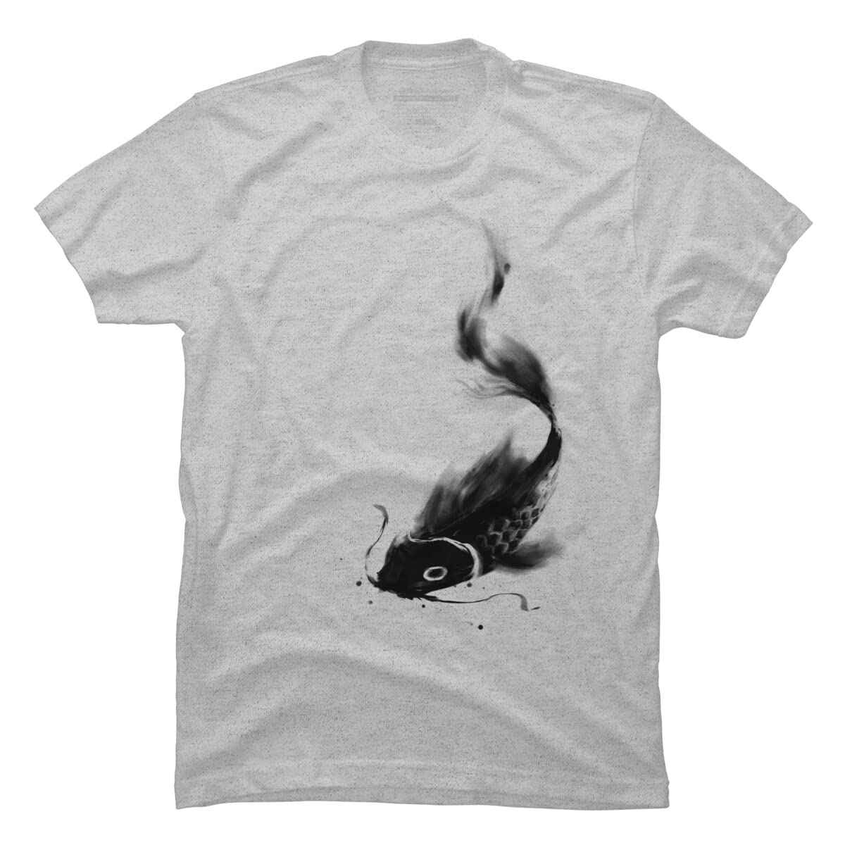 Design By Humans Men's Koi Wash Graphic T-Shirt by Kdeuce - Comfortable Cotton Tee for Casual Wear, Street Style & Everyday Outfits