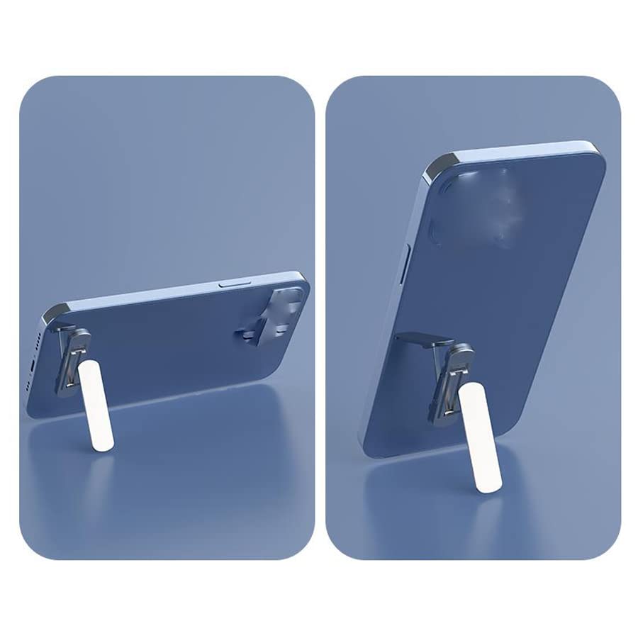 360° Rotating Foldable Aluminum Alloy Phone Ring Holder - Silver | Finger Grip Stand for iPhone & Samsung | Perfect for Selfies, Videos & Hands-Free Use
