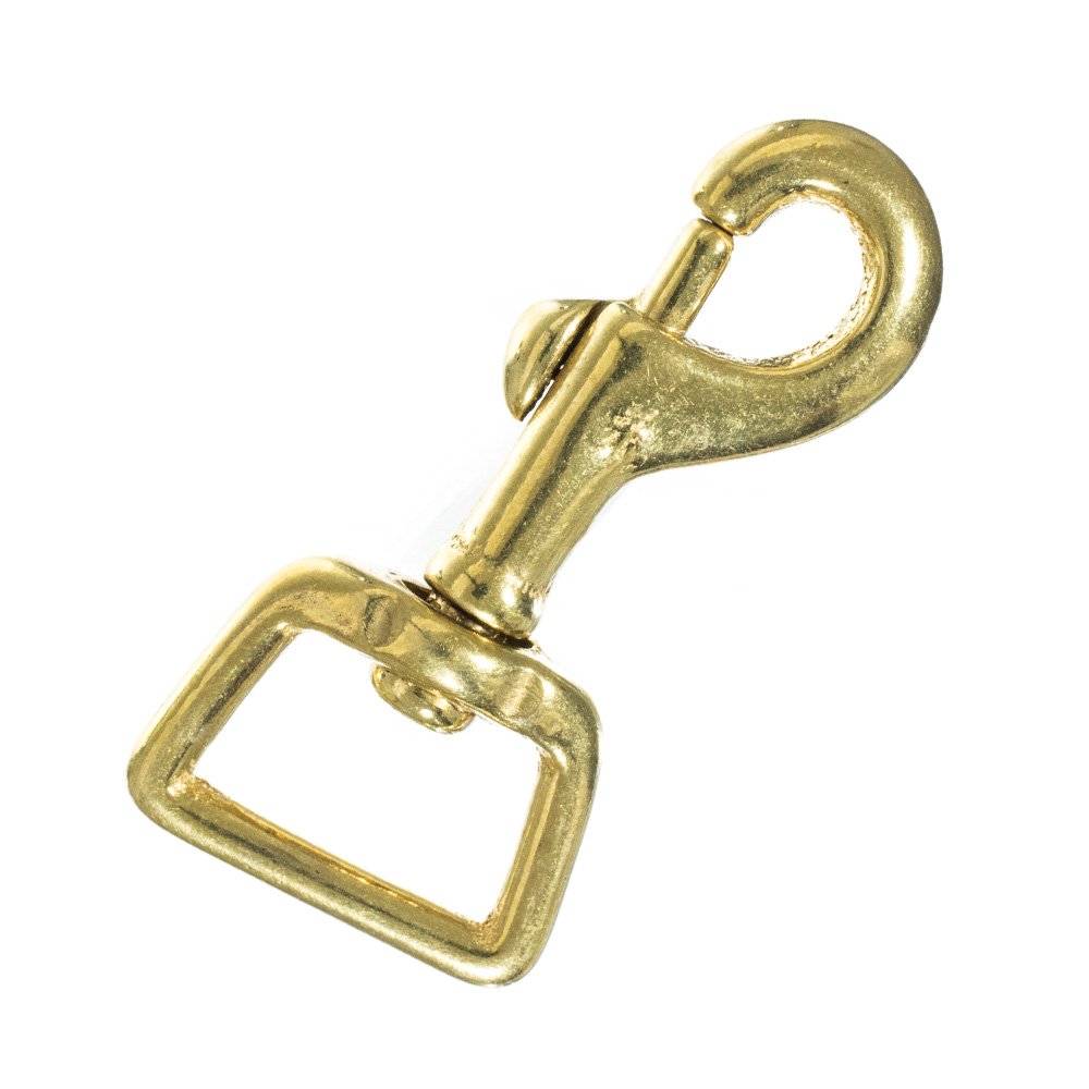 Premium Brass Swivel Snap Hooks - 3/4 Inch Heavy Duty Key Rings for Keys, Purse, Backpack, Dog Leash & Outdoor Gear (5 Pack) - Durable Metal Carabiner Clips for Everyday Use