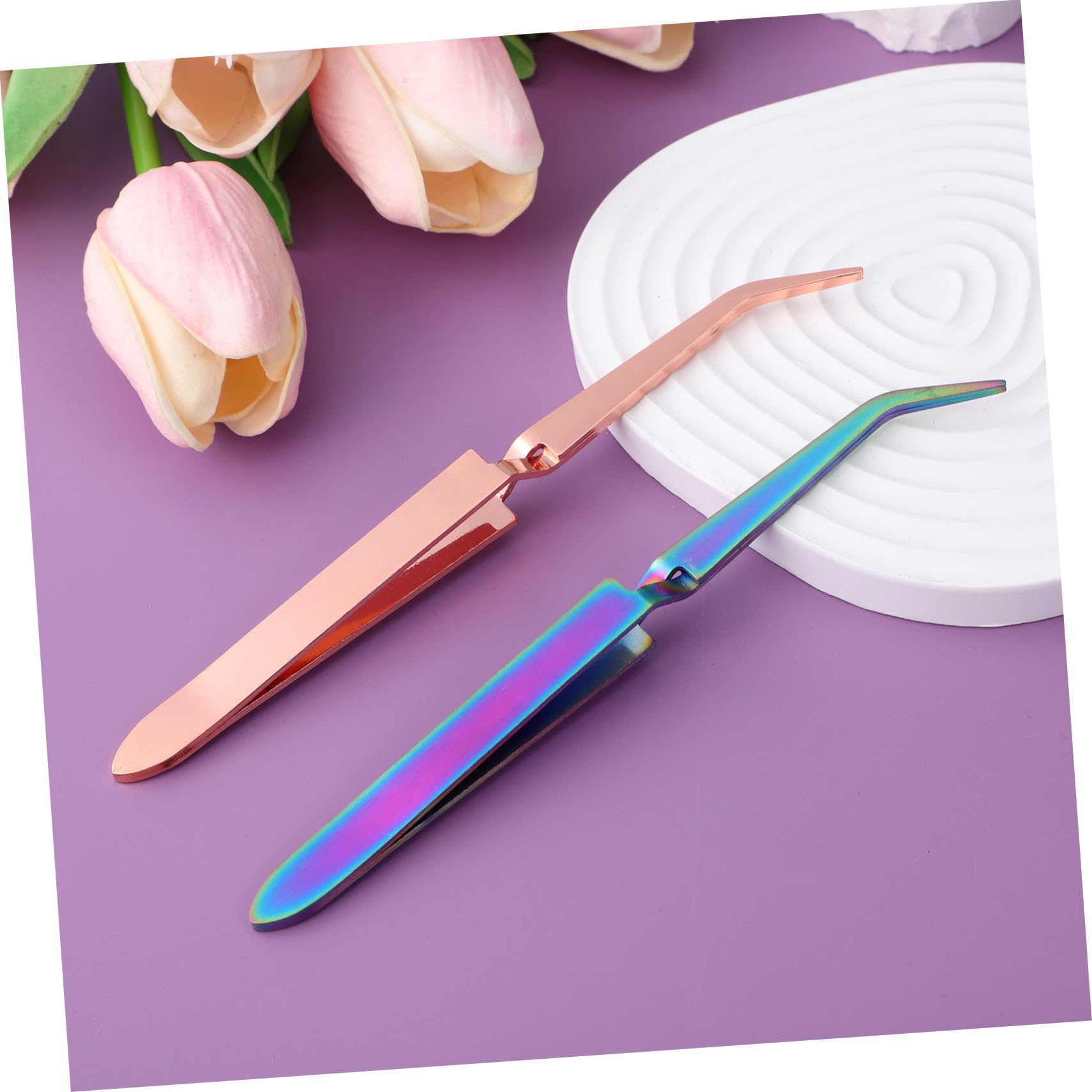 minkissy 8 Pcs Stainless Steel Nail Shaping Tweezers Set - Nail Clippers, Cuticle Trimmer, Rhinestone Applicator & Manicure Tools for Professional Salon & Home Nail Care