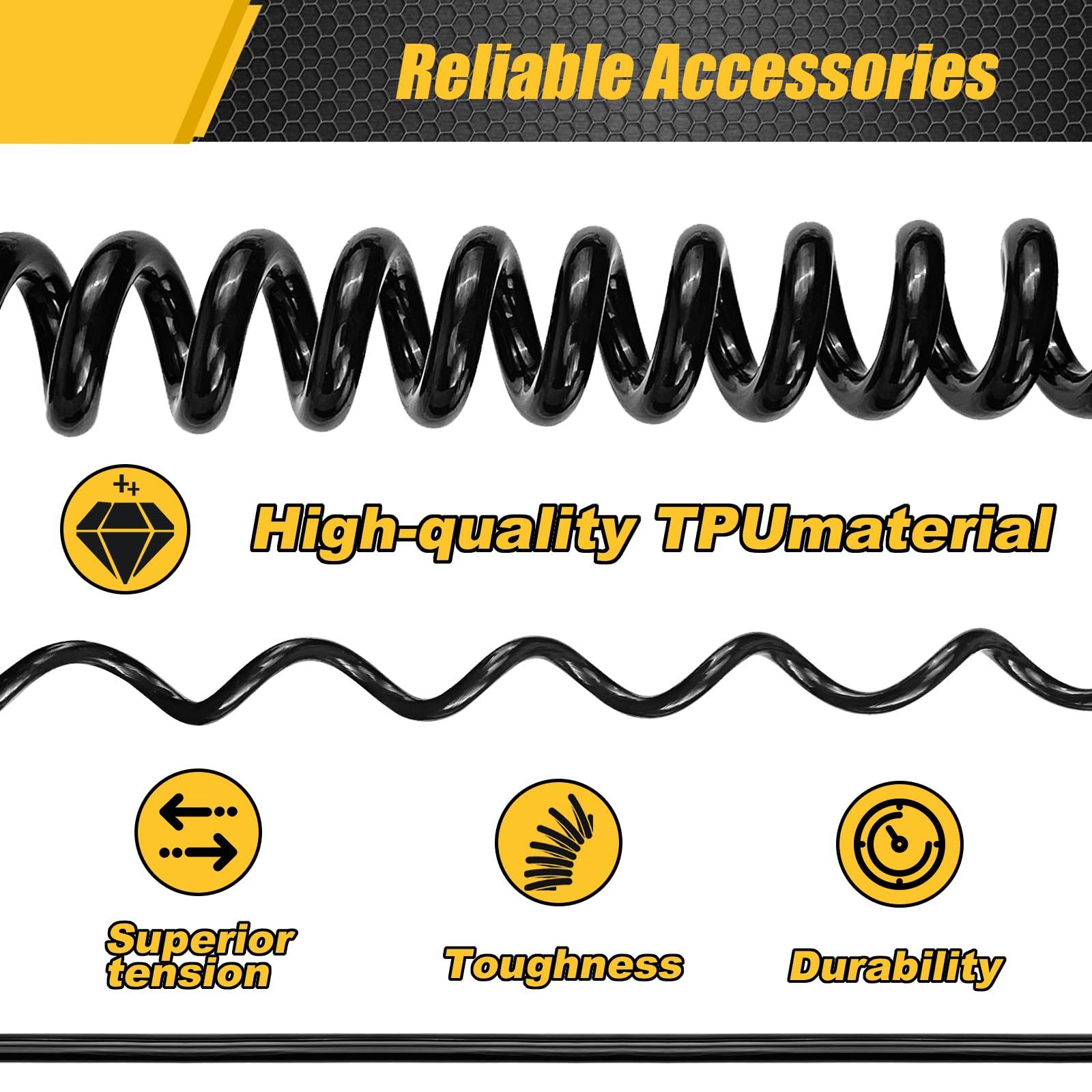 Safety Fall Protection Lanyard for Power Tools - Adjustable Tool Tether with Carabiner Clip, Holds 2.5