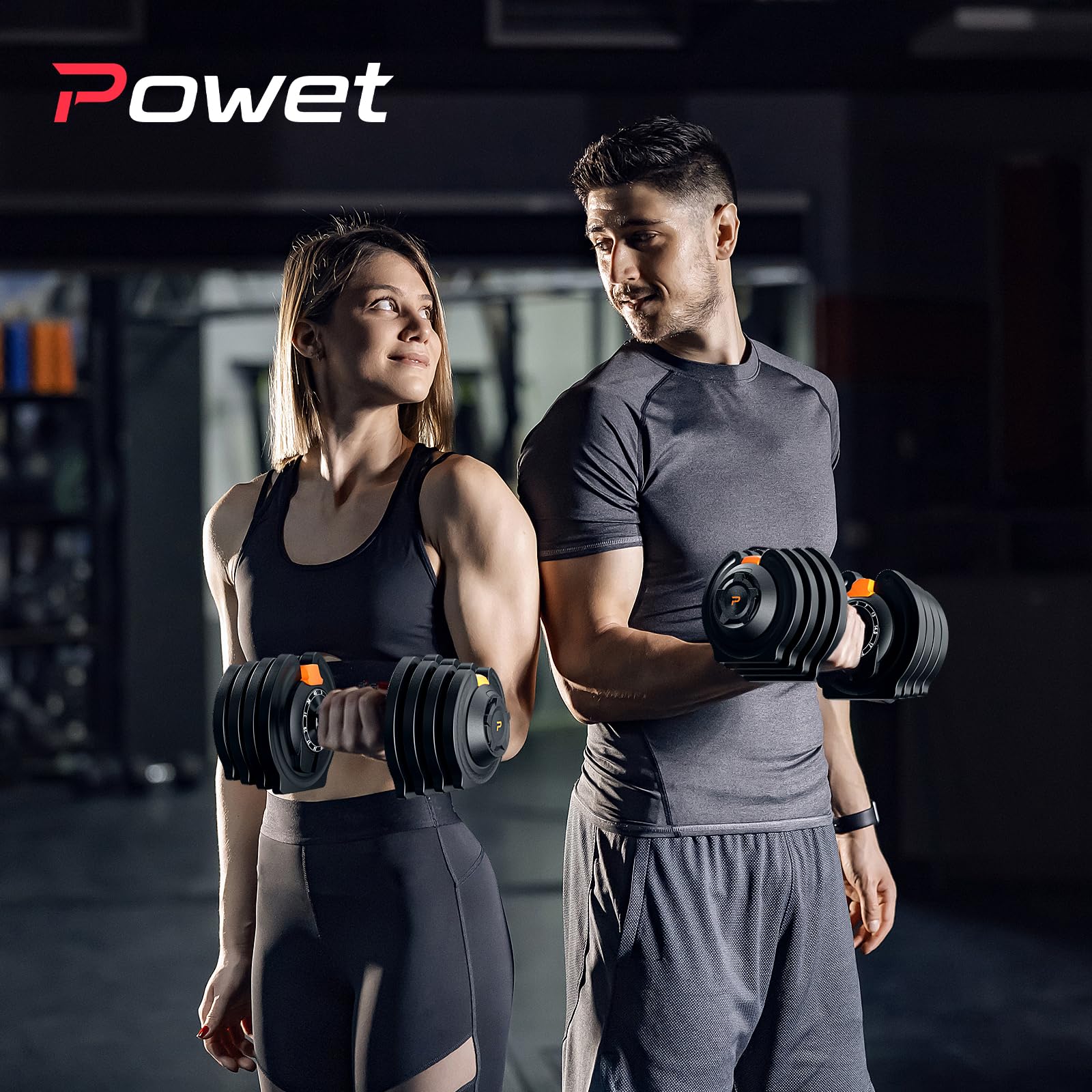 40LB Adjustable Dumbbell Set with Quick-Change Weight Plates - Home Gym Equipment for Strength Training - Perfect for Men & Women Workouts at Home, Office or Travel