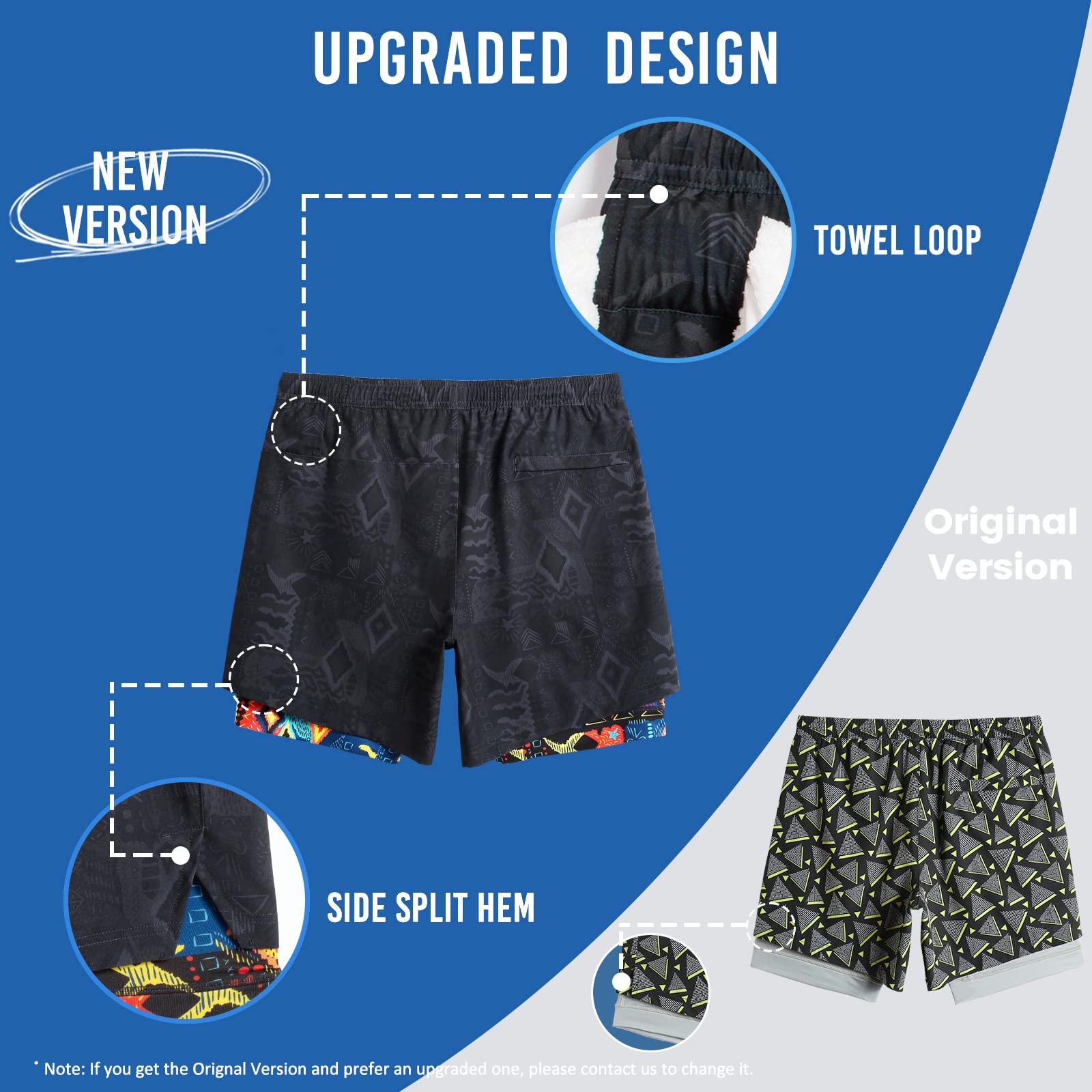 Maamgic Men's 2-in-1 Workout Shorts with Compression Liner - 5