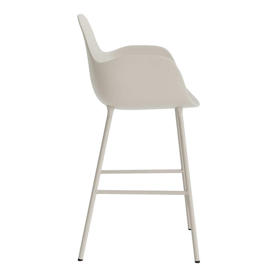 Modern Form Counter Armchair - Stylish Bar Stool for Kitchen Island, Breakfast Nook & Home Bar - Adjustable Height & Comfortable Seating for Dining & Entertaining