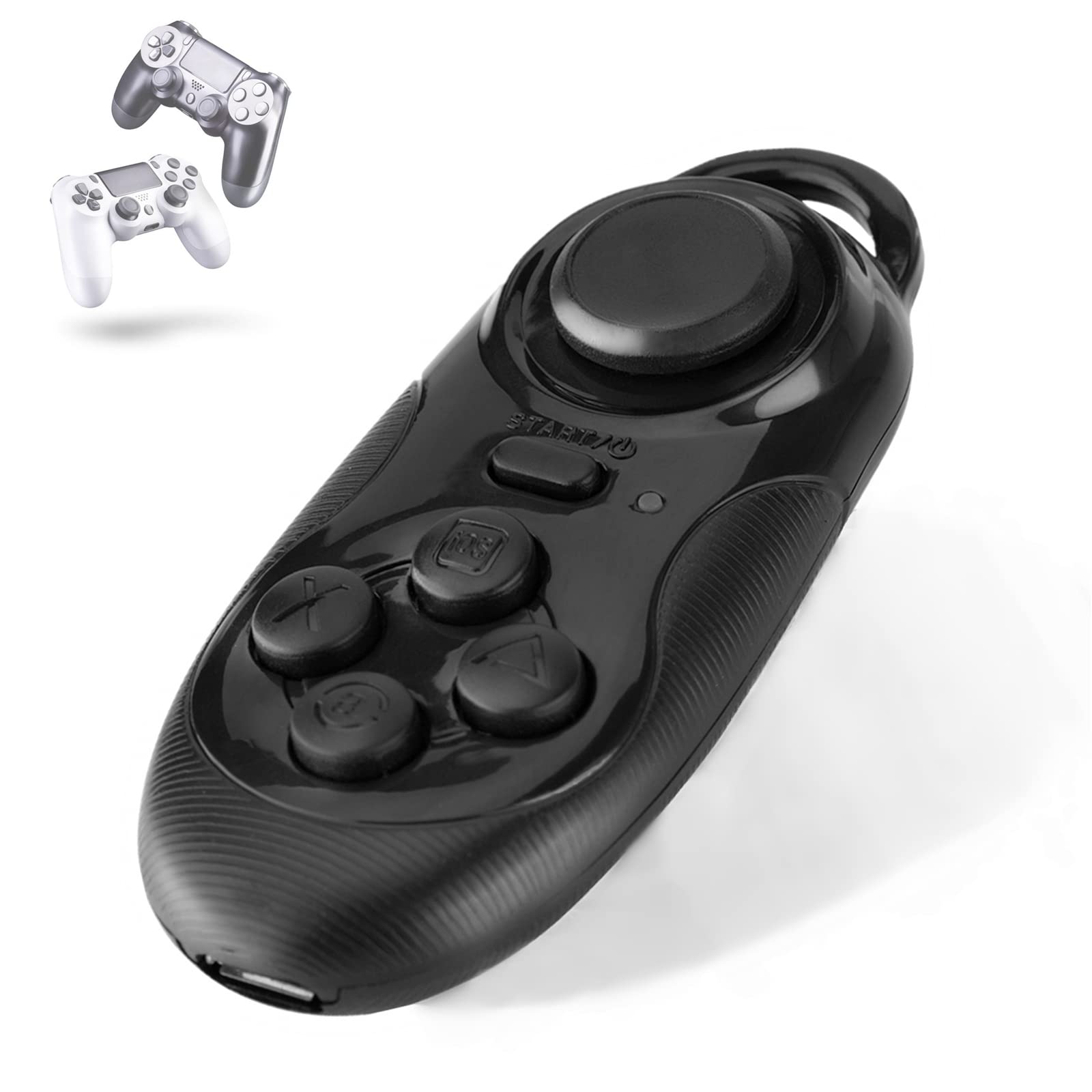 Wireless Gamepad Controller for iOS Android PC TV - 3D VR Glasses Remote & Selfie Camera Shutter - Perfect for Gaming, VR Experiences, and Wireless Photography (Black)