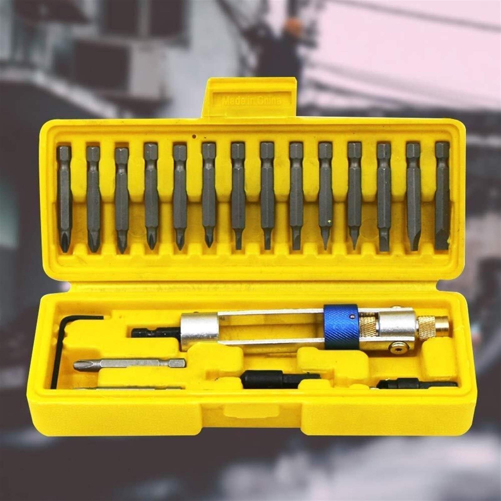 20-Piece Multi-Functional Screwdriver Bit Set - HSS Drill Driver Bits with Storage Box for Professional & DIY Use - Includes Allen Wrench & Countersink Bits - Perfect for Home Repair, Furniture Assembly & Automotive Maintenance