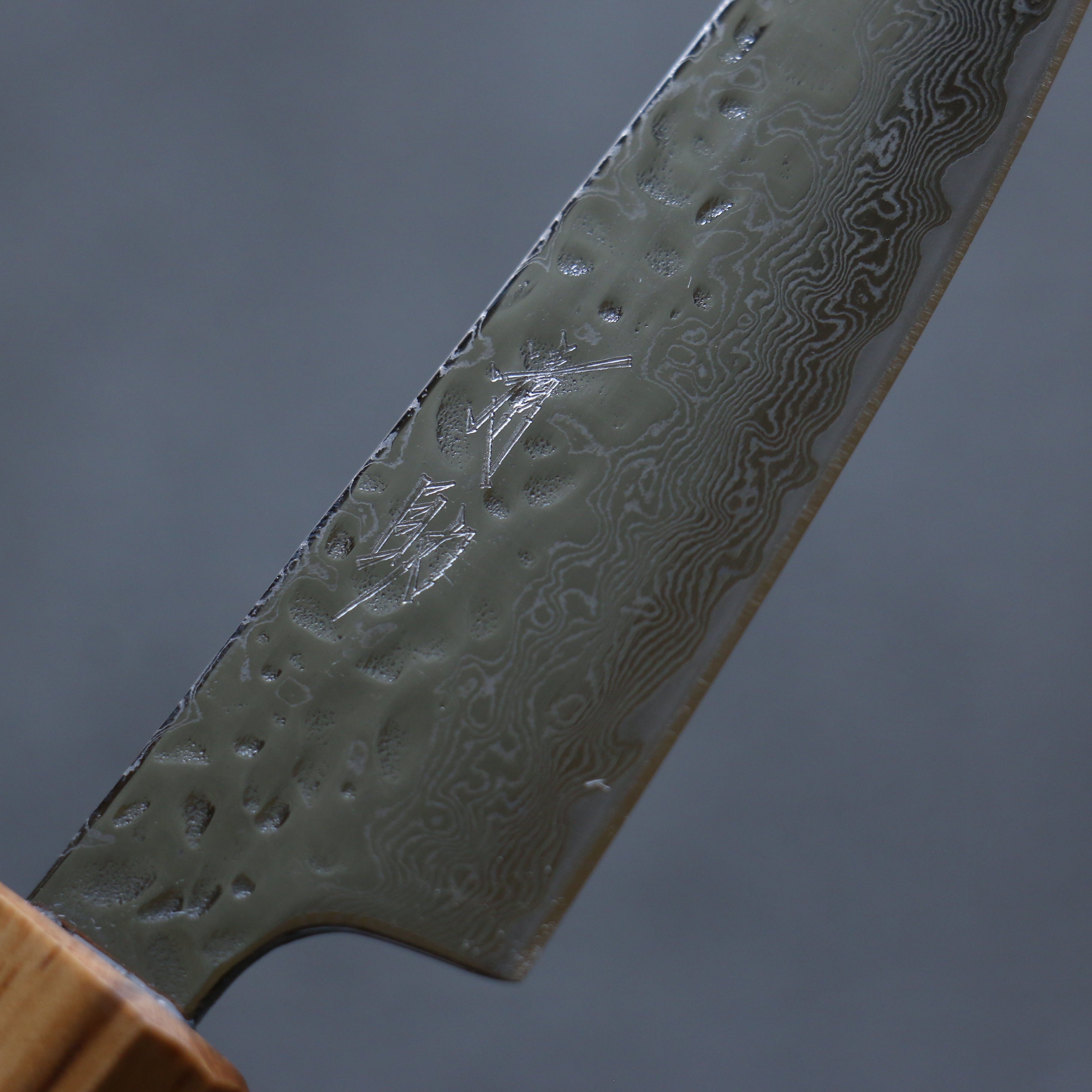 Premium AUS10 Hammered Damascus Petty Knife 80mm - Oak Handle Japanese Kitchen Utility Knife for Slicing, Peeling & Precision Cutting - Perfect for Home Chefs & Professional Kitchens