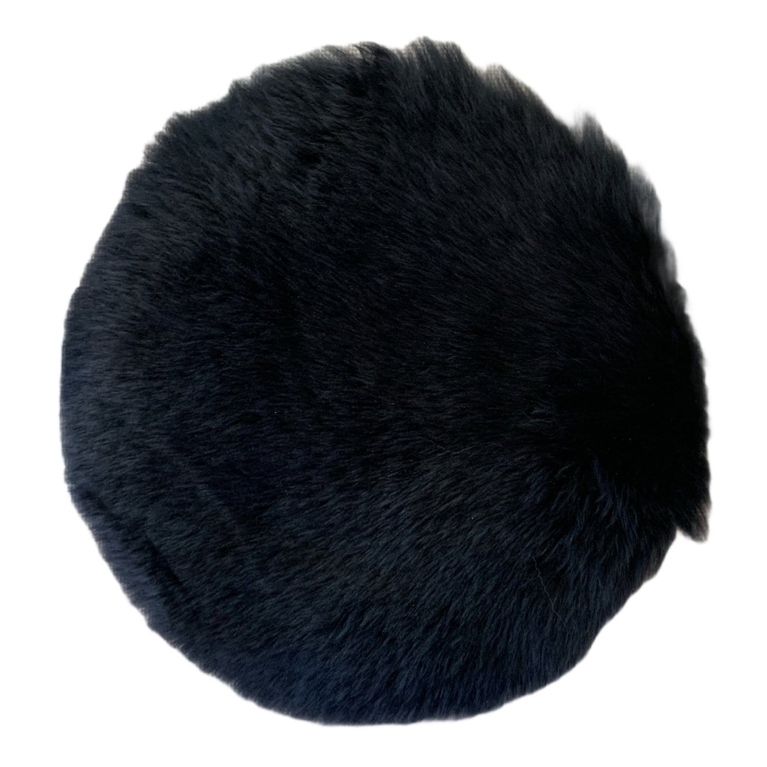 Premium Sheepskin Stool Cushion - Soft Black Fur Seat Pad for Bar Stools, Office Chairs & Home Decor - Cozy Comfort for Dining, Working & Relaxing