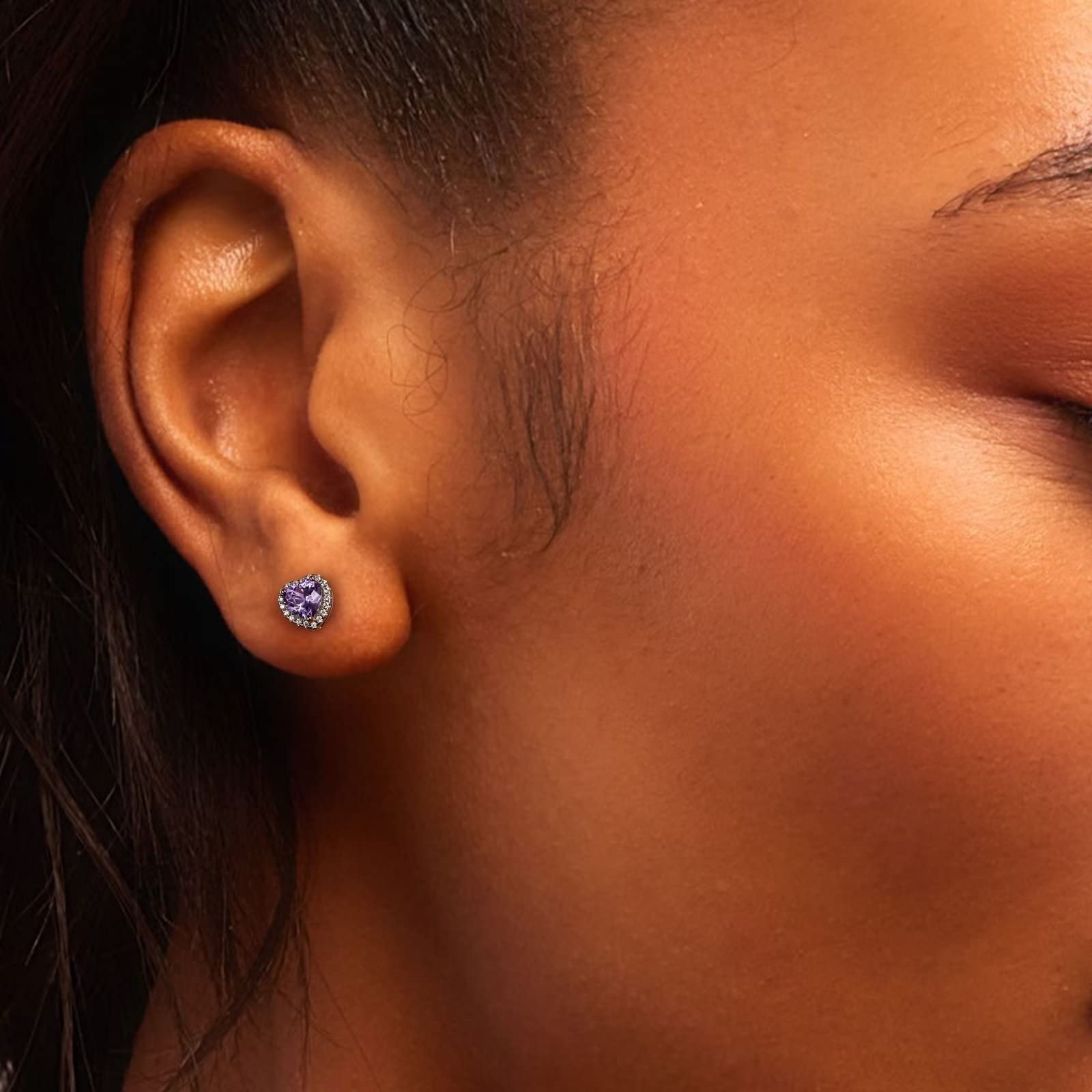 Sterling Silver Birthstone Stud Earrings for Women - Elegant Jewelry Gifts for Wife, Mom, Girlfriend | Perfect for Anniversary, Christmas, Mother's Day & Birthday | Ideal for Everyday Wear, Date Nights & Special Occasions