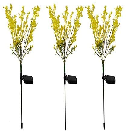 Solar Powered LED Canola Flower Lights - 2 Pack Waterproof Outdoor Garden Decorative Lamps for Courtyard, Lawn & Pathway Lighting | Weather-Resistant Solar Landscape Lighting for Patio, Yard & Garden Decor